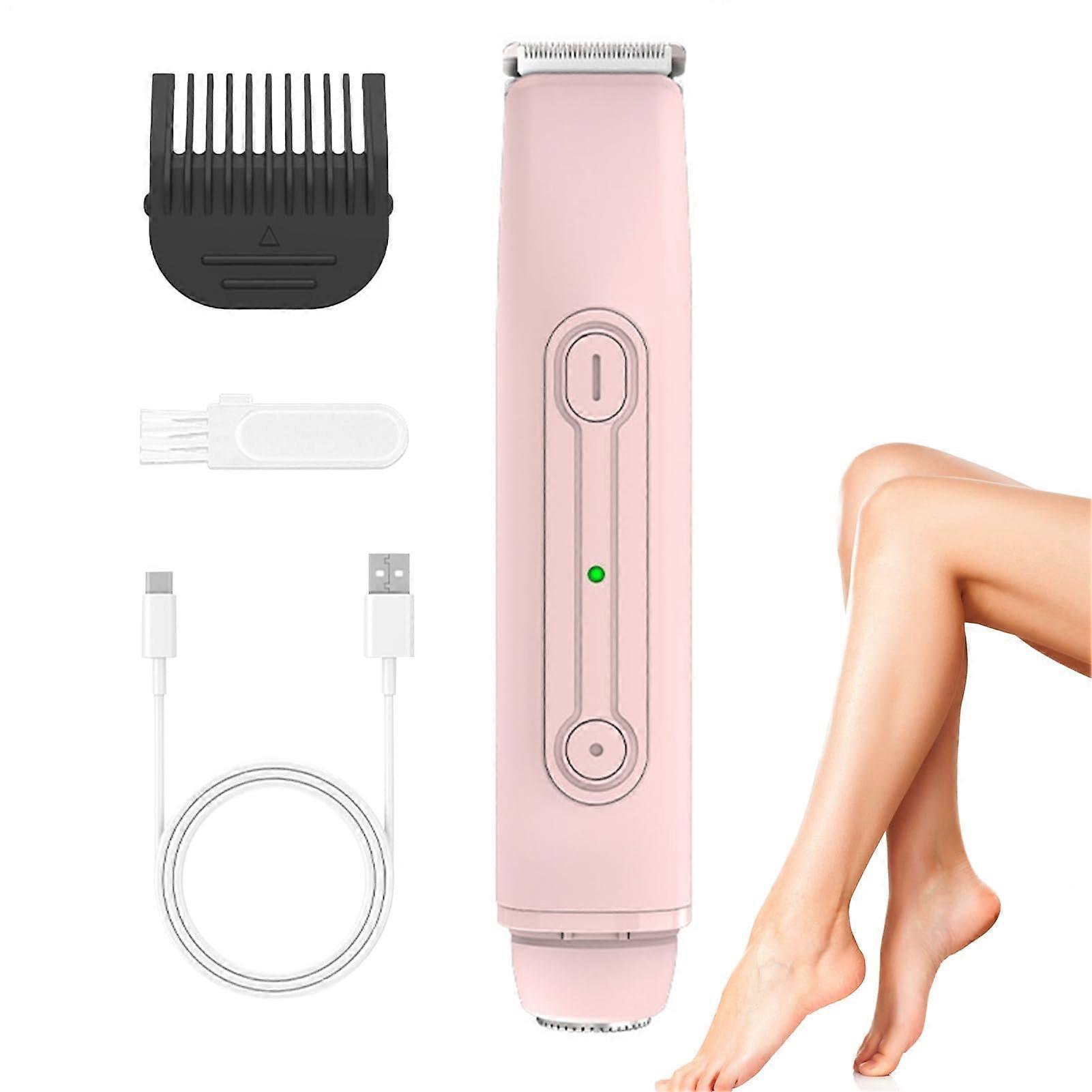Bikini Rasierer - Wasserfester Akku Intimrasierer für Beine, Achseln und Bikinizone, Rosa