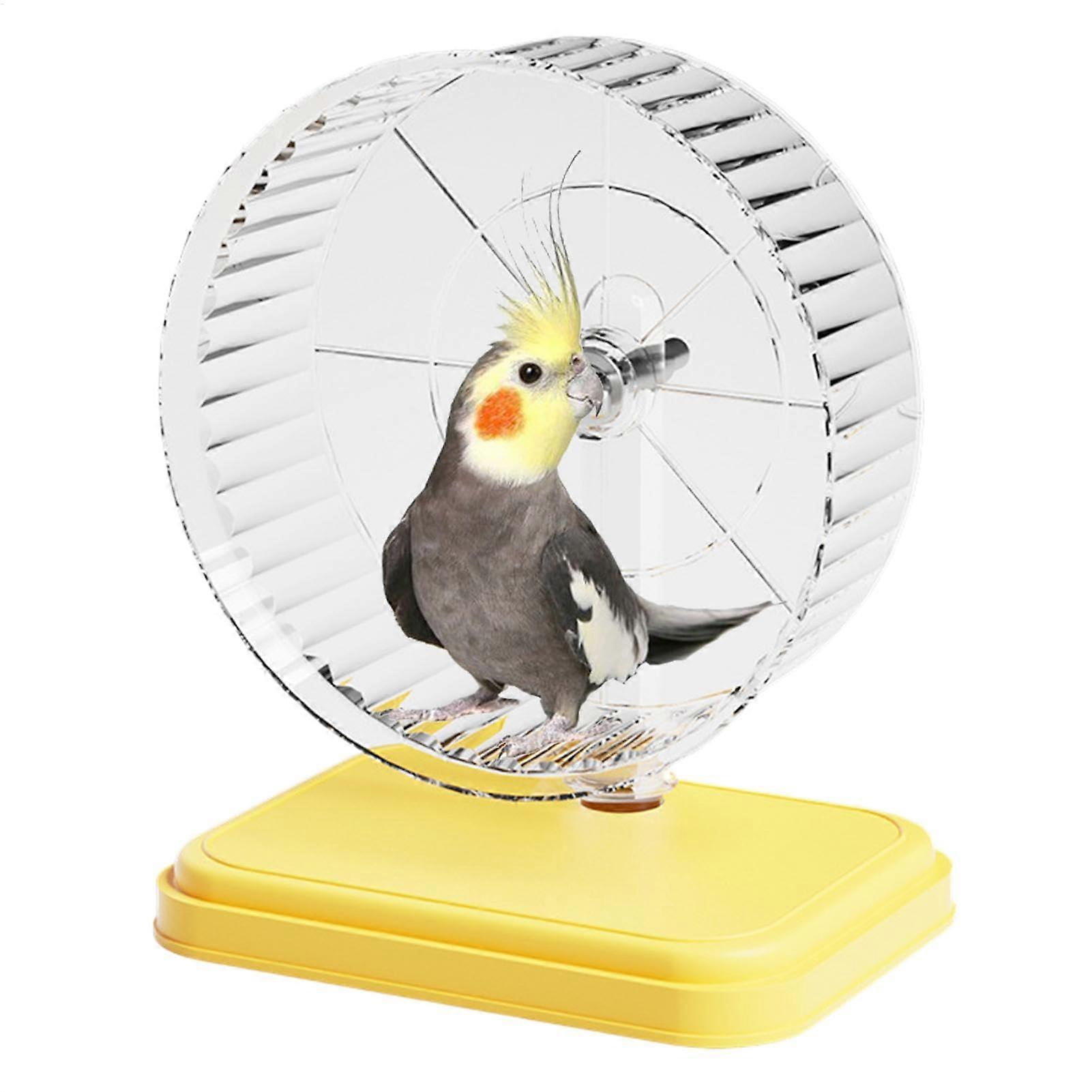 Hamster Exercise Wheel Quiet, Double-Layer Small Animal Running Toy, Yellow Pet Exercise Wheel for Hamsters and Small Pets