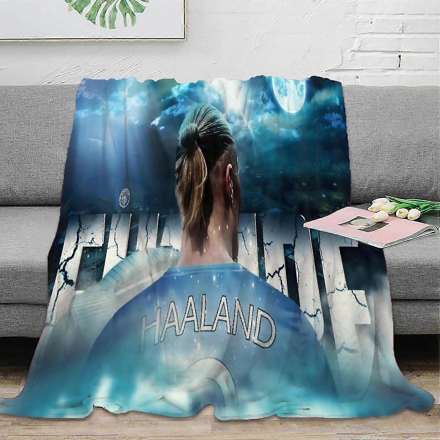 Flannel Throw Blanket with 3D Sports Print, Lightweight Soft Plush Blanket for Comfort