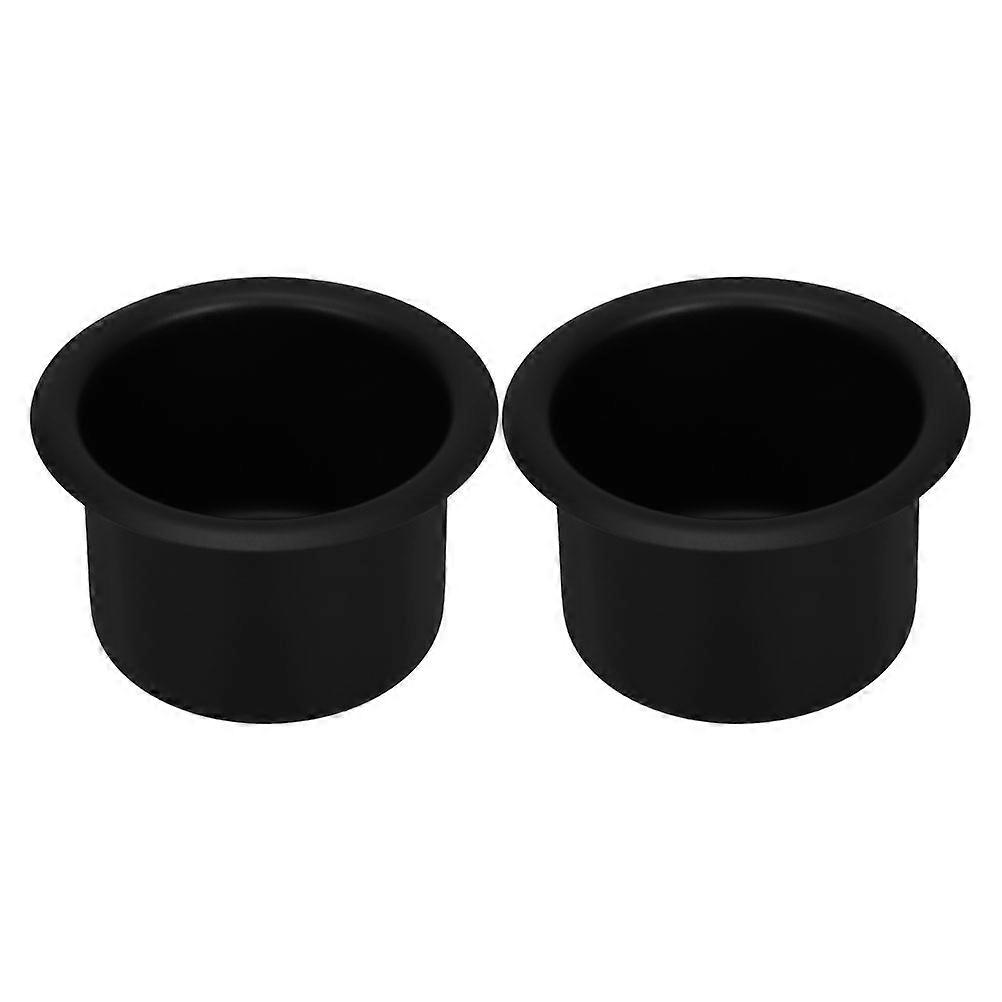 Stainless Steel Couch Cup Holder Insert for Sofa, Boat, RV & Car – 2 Pack, Easy Installation, Multi Use Functionality, Black Finish