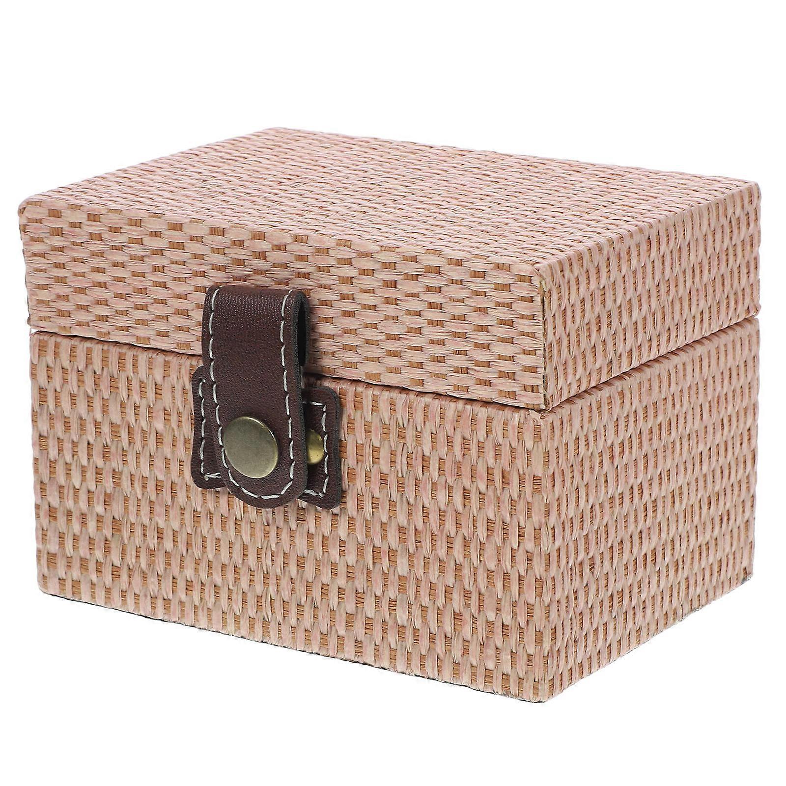 Ring Storage Box Wear-Resistant Wood Keepsake Storage Minimalist Style 5.50X3.93X3.85In 1Pack