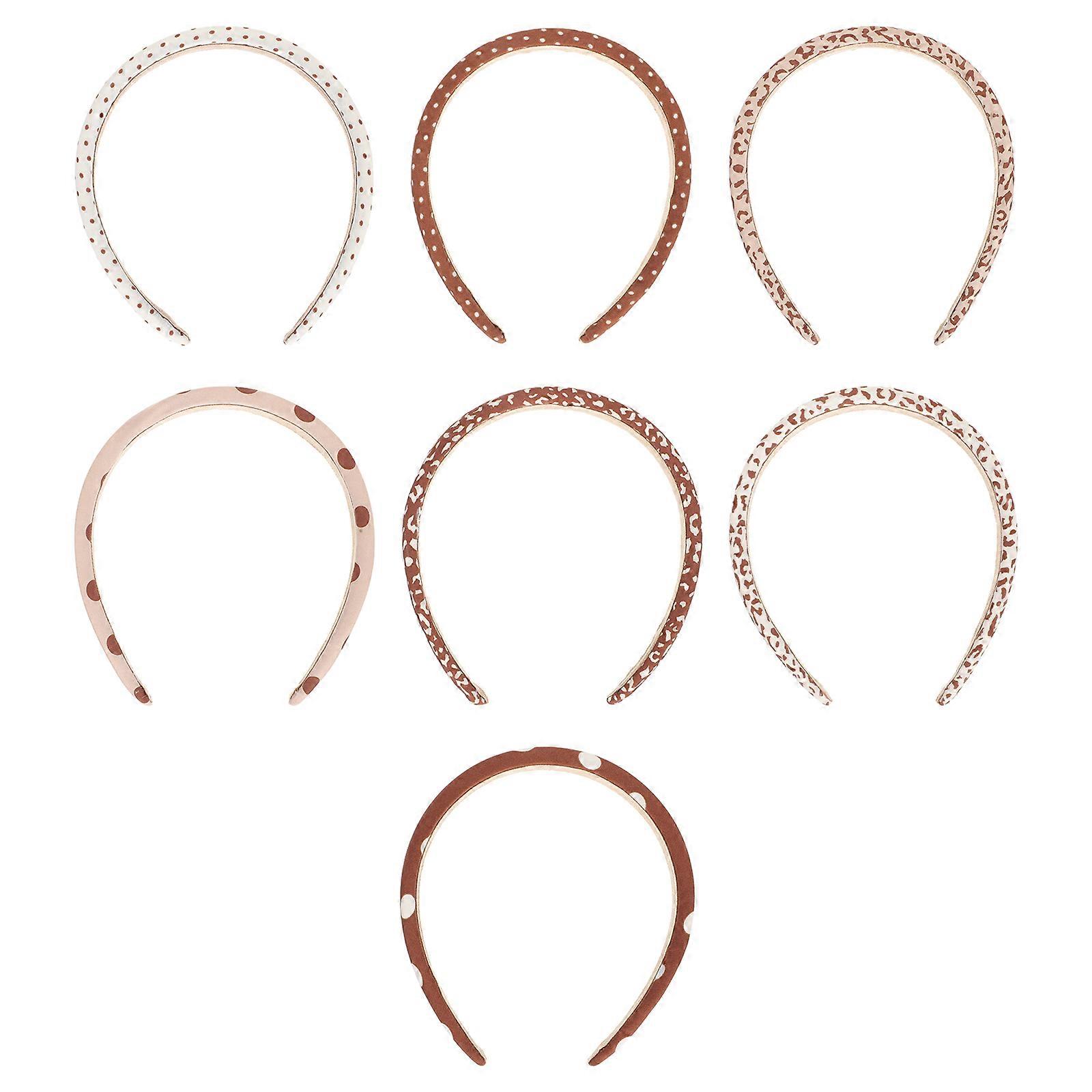 Comfortable Headband Sponge Headbands Face Washing Parties Chic Style Assorted Color 15x13.5cm 7Pcs