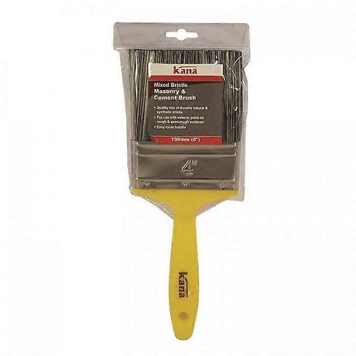 Brosse jaune pour maçonnerie et murs extérieurs en ciment, 4 po
