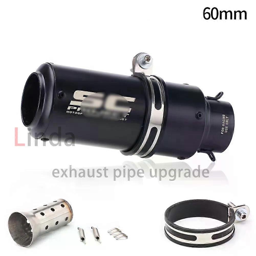 GP Project Exhaust Pipe 51mm/60mm Db Killer Motorcycle Exhaust Pipe With Muffler For Kawasaki Z900 Z800 Er6n Sv650 R1 R3 MT03
