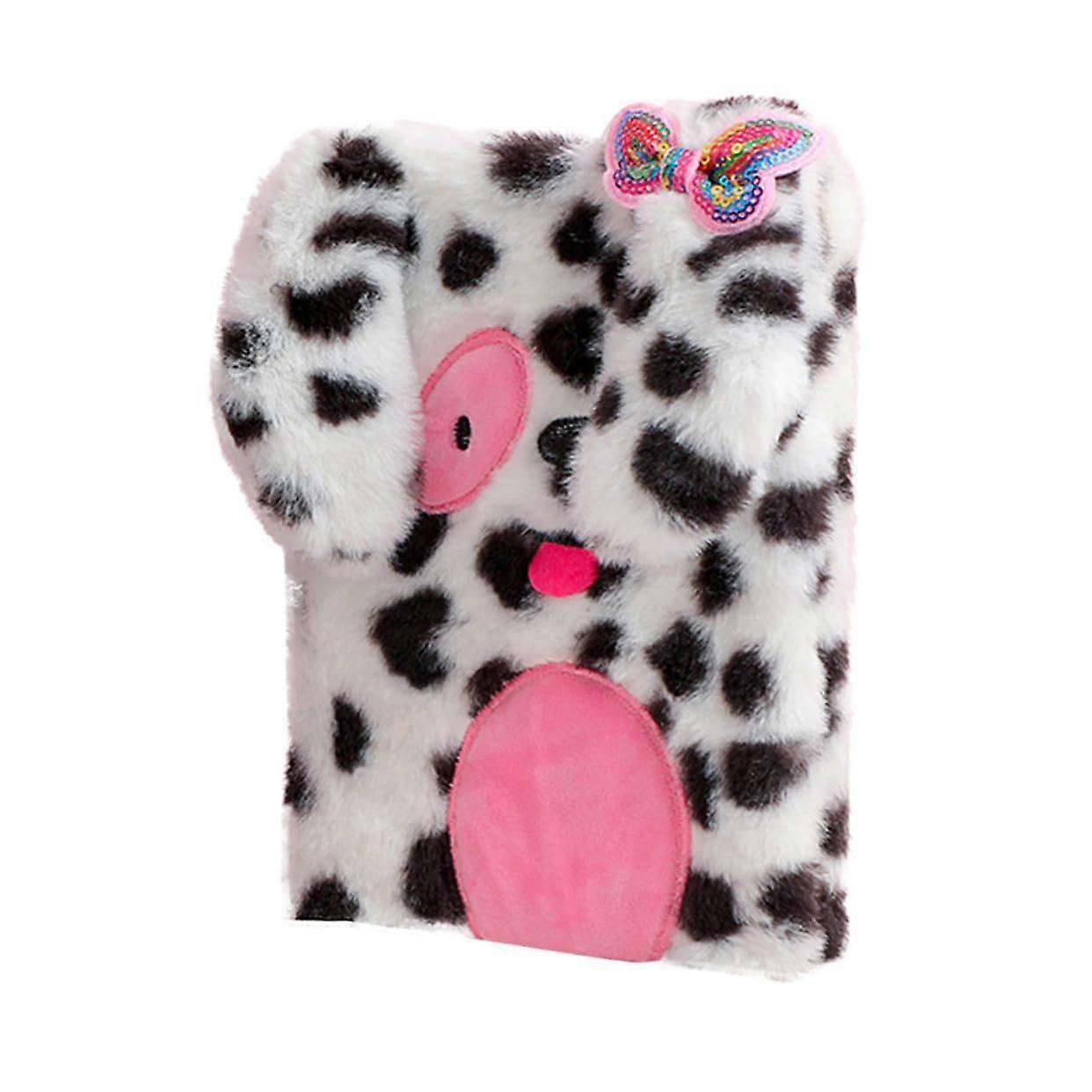 Dog Diary Cute Girl Notebook with Plush Cover, Secret Journal for Girls, Girls Notepad and Diary Set, Soft and Colorful Design