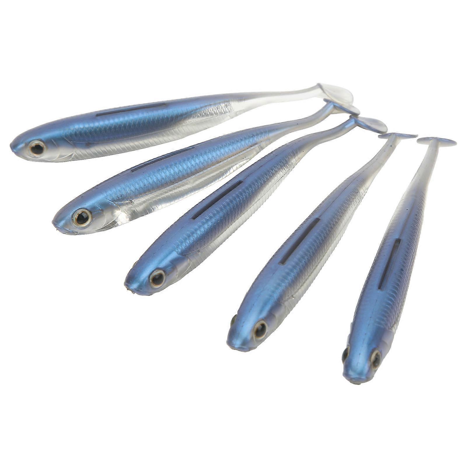 5PCS Soft Fishing Lure Enlarged Tail Coil Easy Usage Portable Simulation Fishing Bait for Angler
