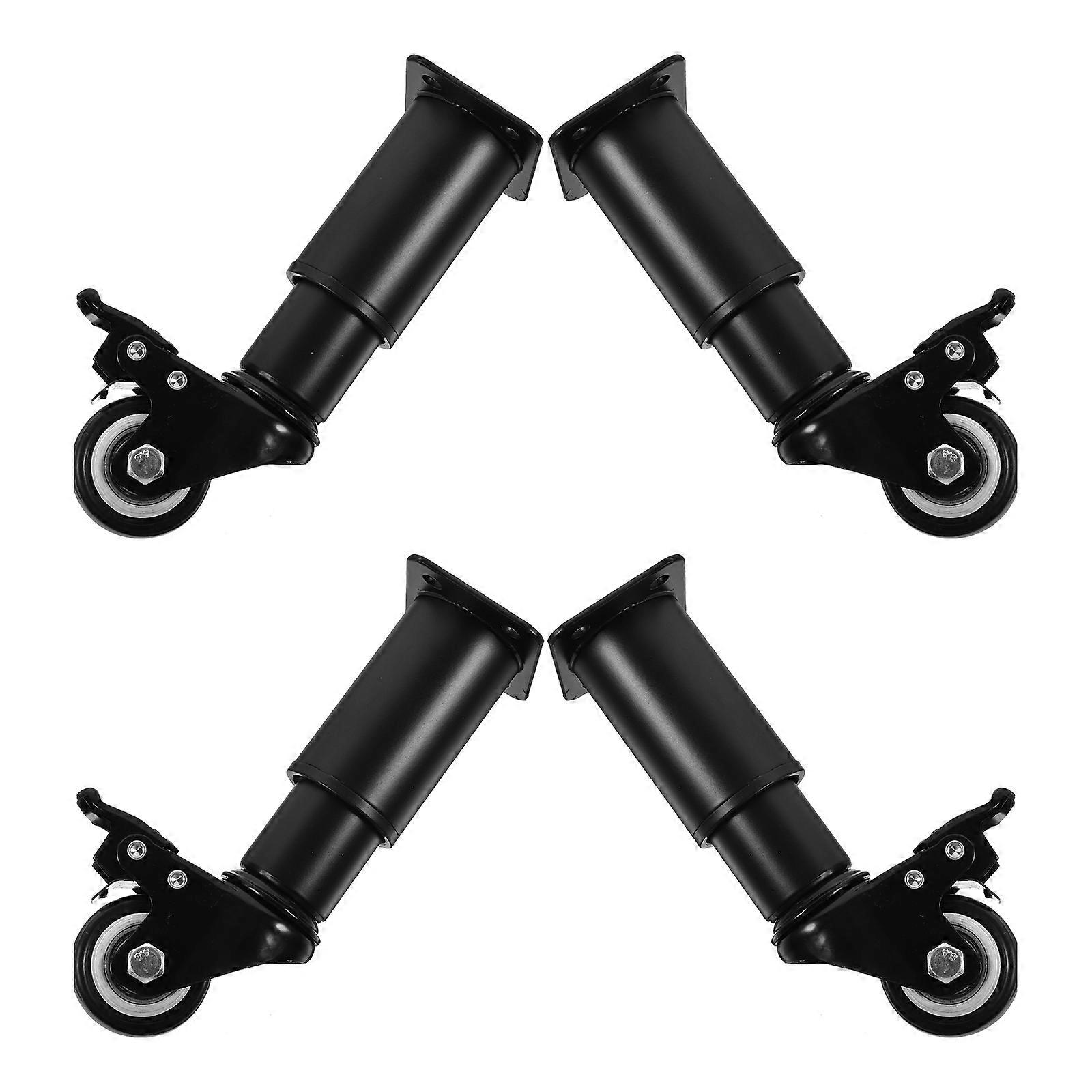 Bordben Møbelben Metall Hjul Firkantet Form Kaldvalset Stål 4 stk