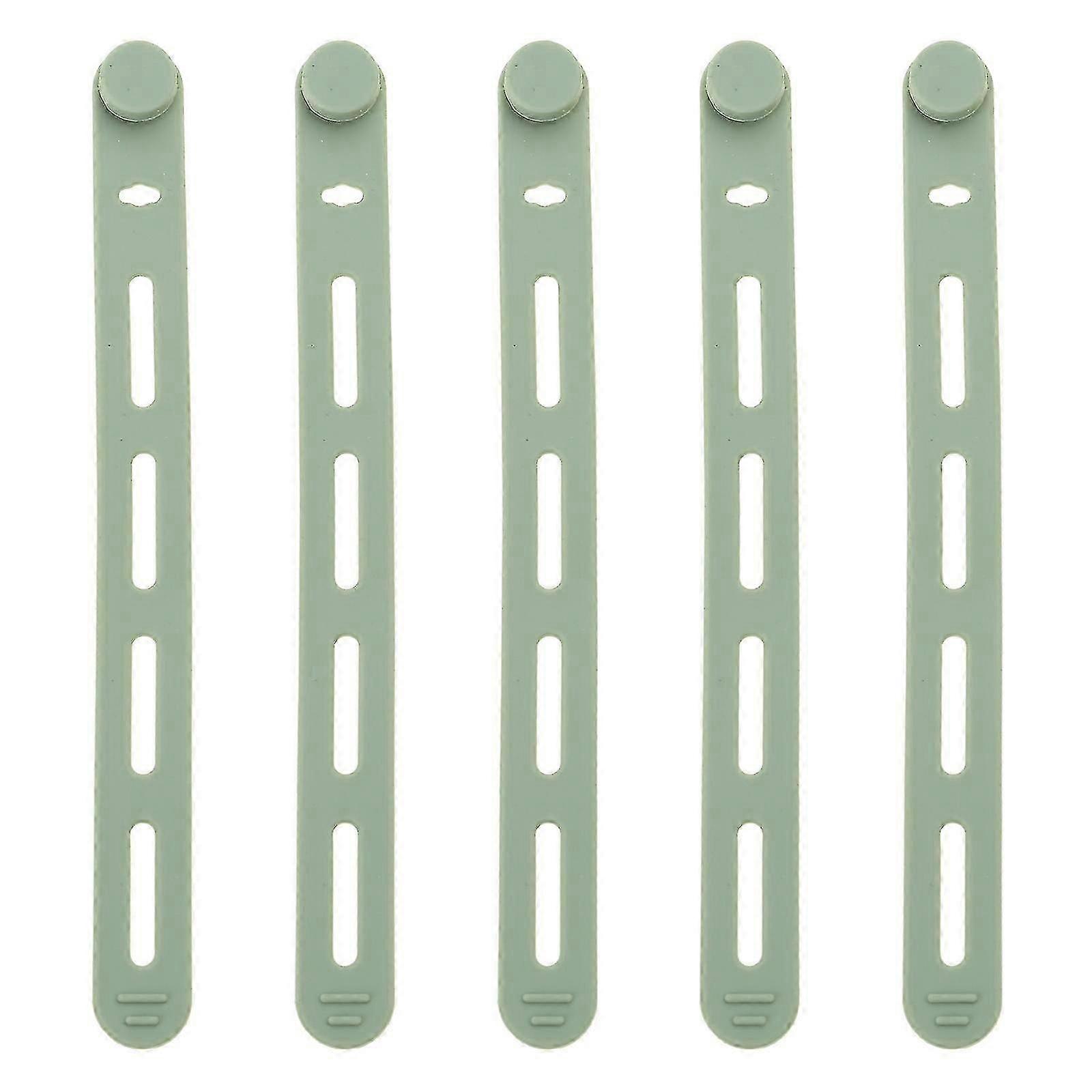 5 قطع سيليكون الكابلات روابط الحبل التفاف الأغطية القابلة لإعادة الاستخدام للمنظمين الكهربائيين