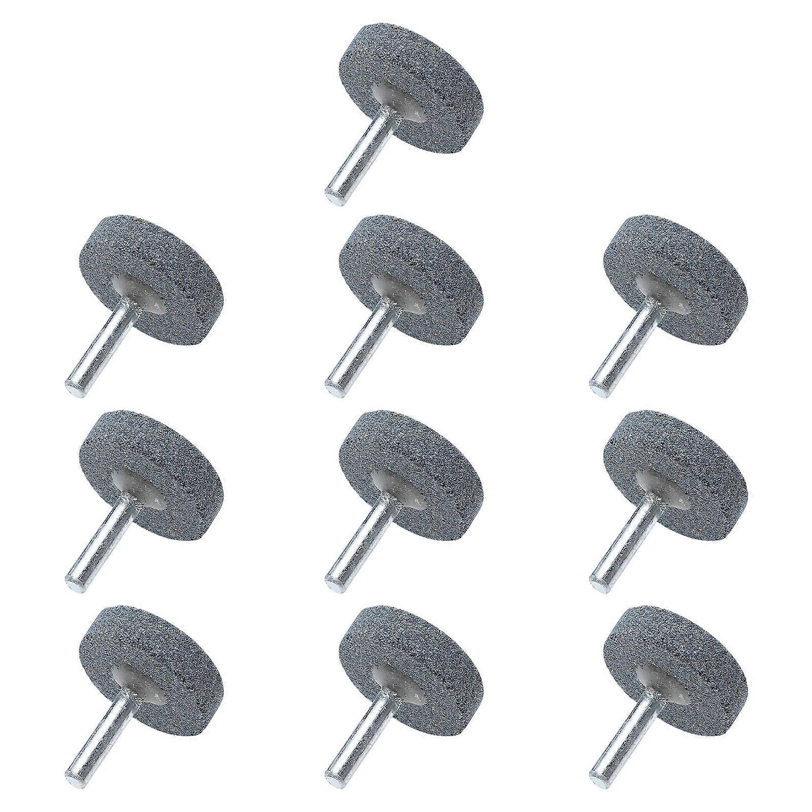 T Shape Grinding Tool Metal Objects Rust Removal Brown Corundum 40x10x6mm 10Pcs