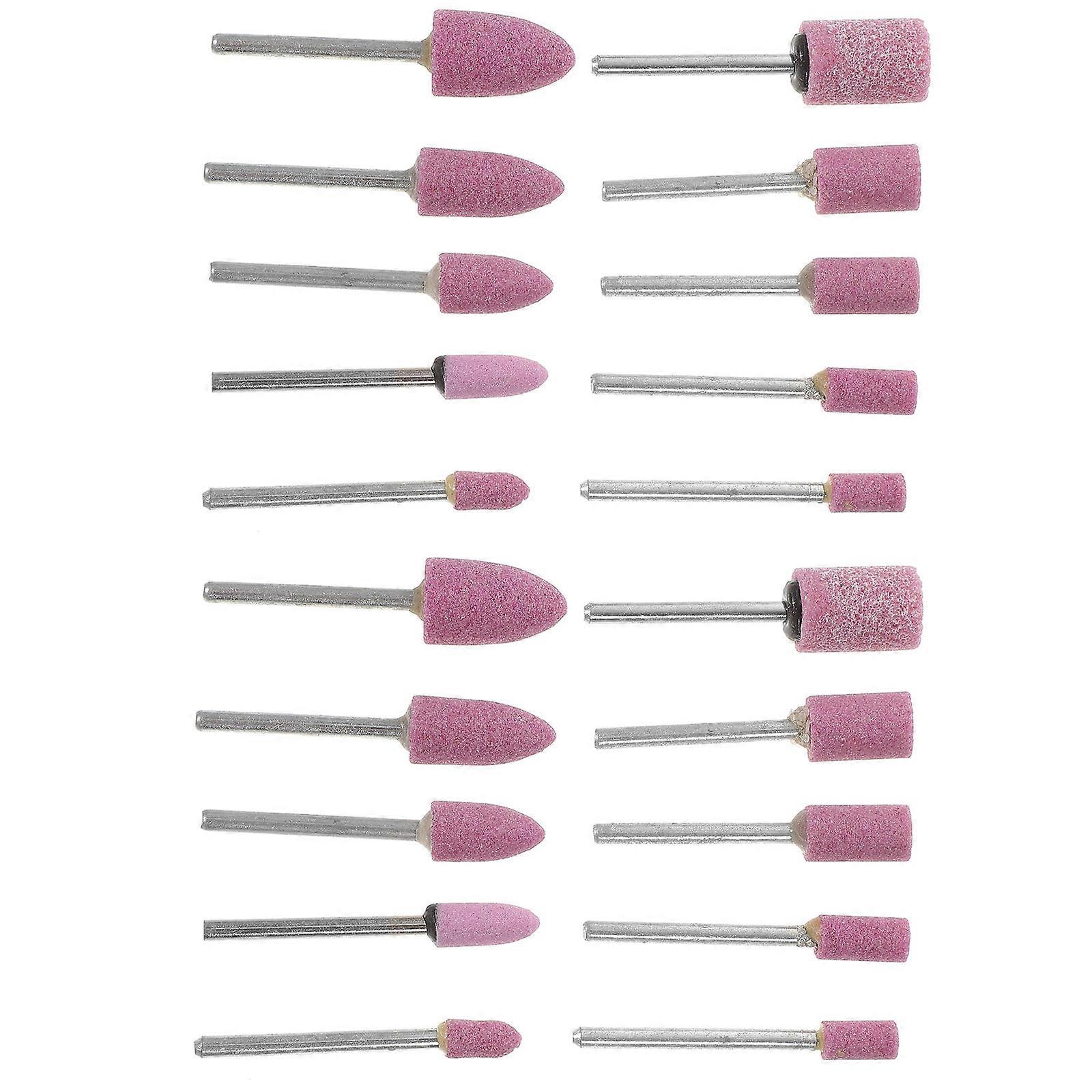 20pcs Abrasive Mounted Grinding Stones Polishing Bits for Rotary Tools Die Grinders Wear Resistant Discs for Jewelry Lightweight