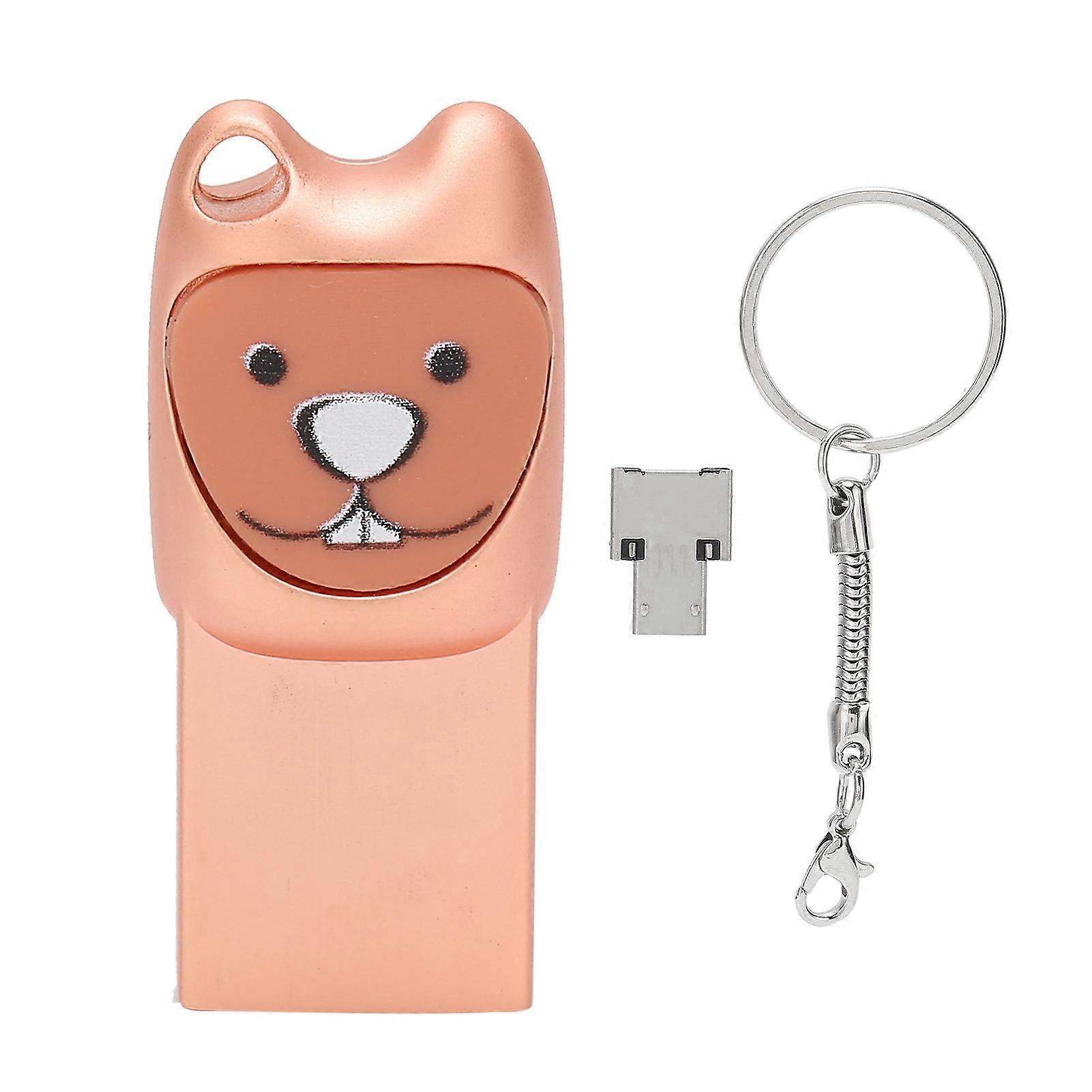 USB2.0 Flash Drive Cute Cartoon Portable Memory Stick with Adapter for Android Plug and Play