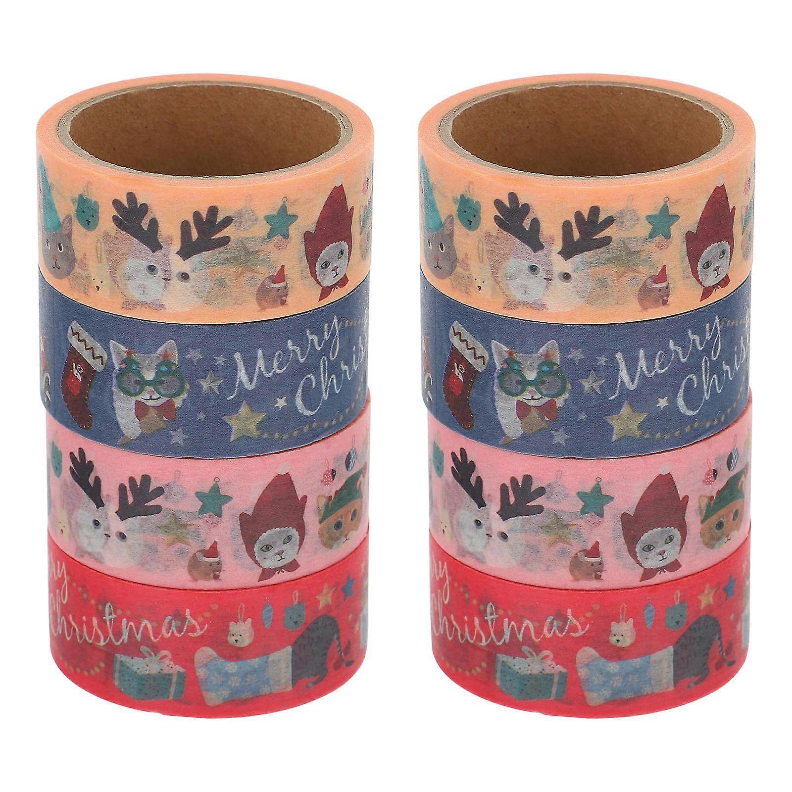 Craft Supplies Washi Tapes Assorted Color Fashionable Design 400x2cm Stickers 8Set