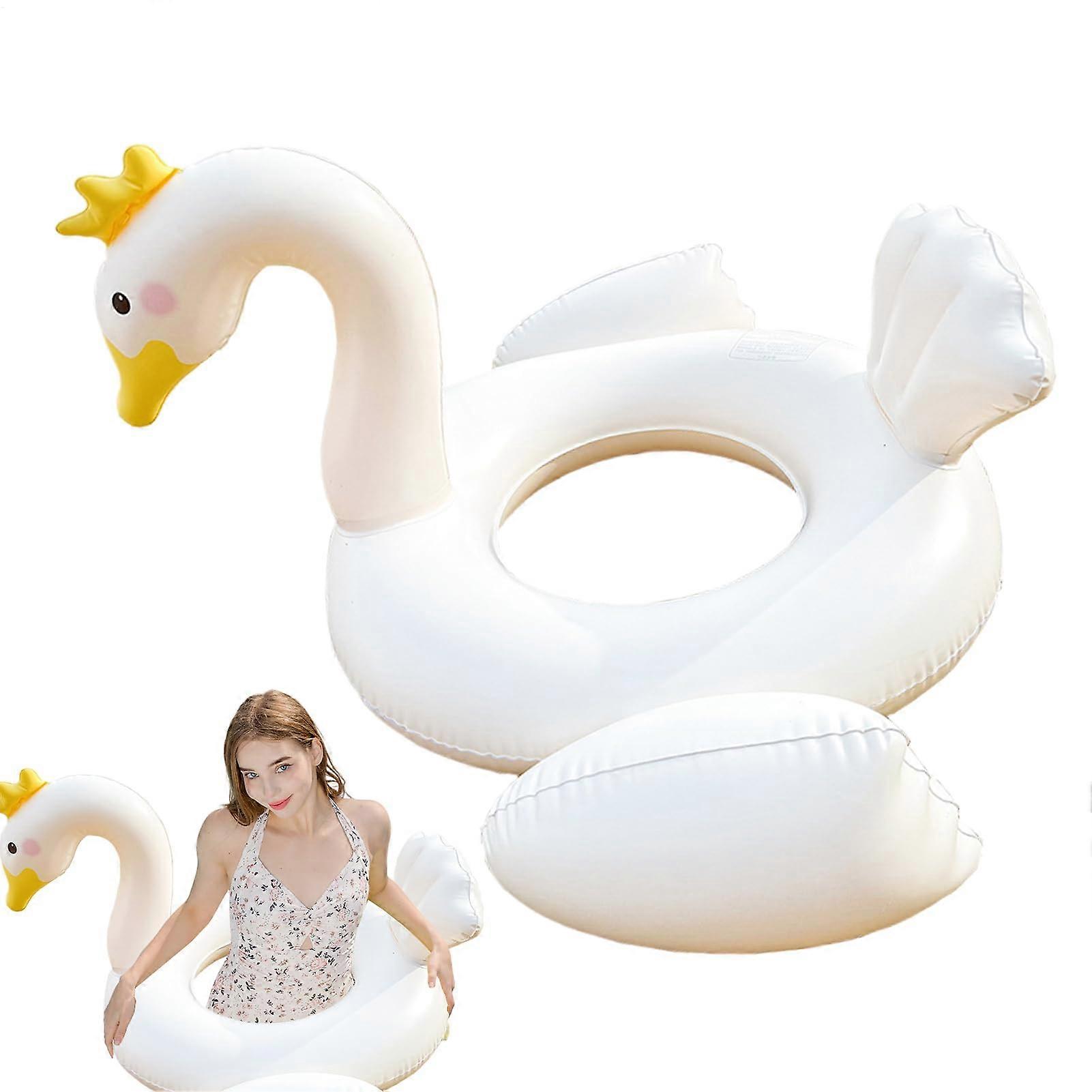 Inflatable Pool Float Ring with Canopy for Adults and Kids, Foldable Summer Swimming Ring for Lake, Beach, Garden Parties