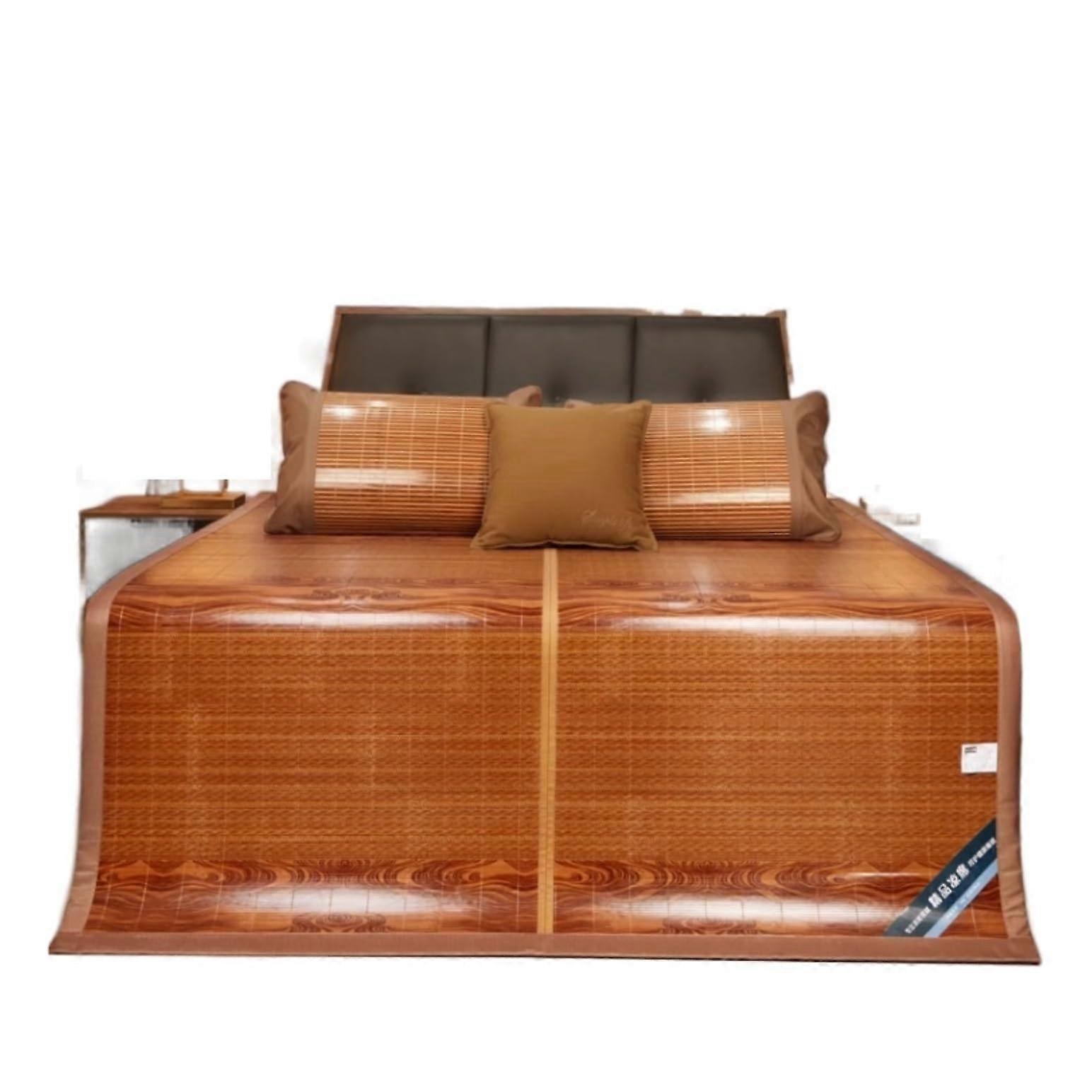 Bamboo Summer Sleeping Mat, Foldable, NonSlip, Cooling Pad (Color: A, Size: 1.2x1.95m)