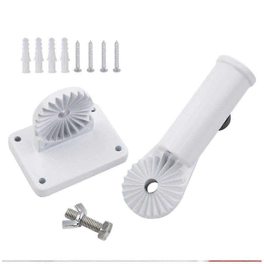 Flag Pole Bracket Heavy Duty Practical Flagpole Mounting Hardware Wind Resistance Balcony White 15x7cm 1Pcs