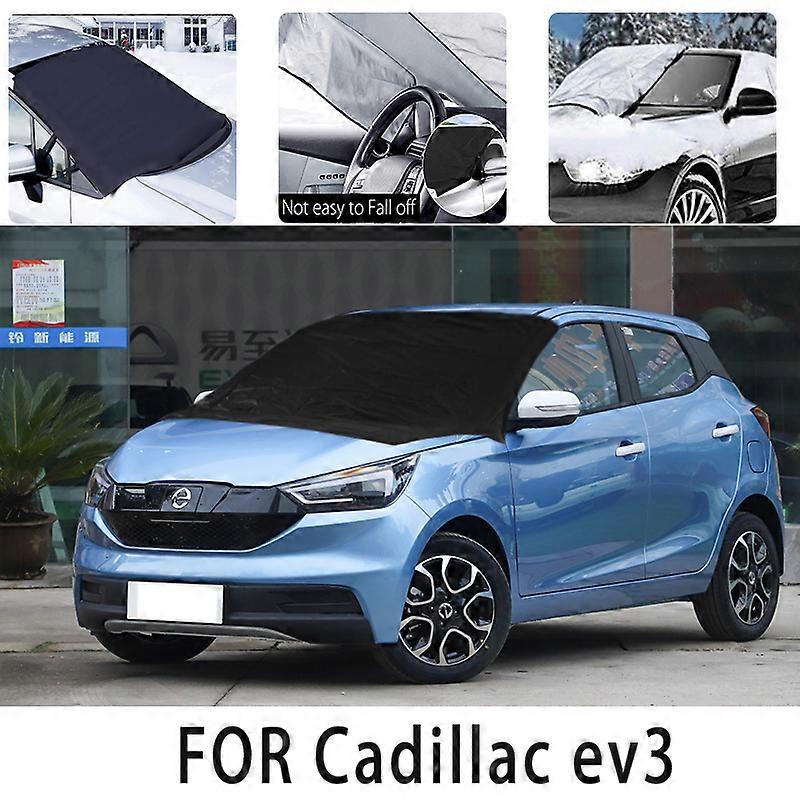 חל על כיסוי שלג לרכב כיסוי קדמי לקאדילק ev3 הגנה מפני שלג בידוד חום קרם הגנה רוח מניעת כפור אביזרי רכב