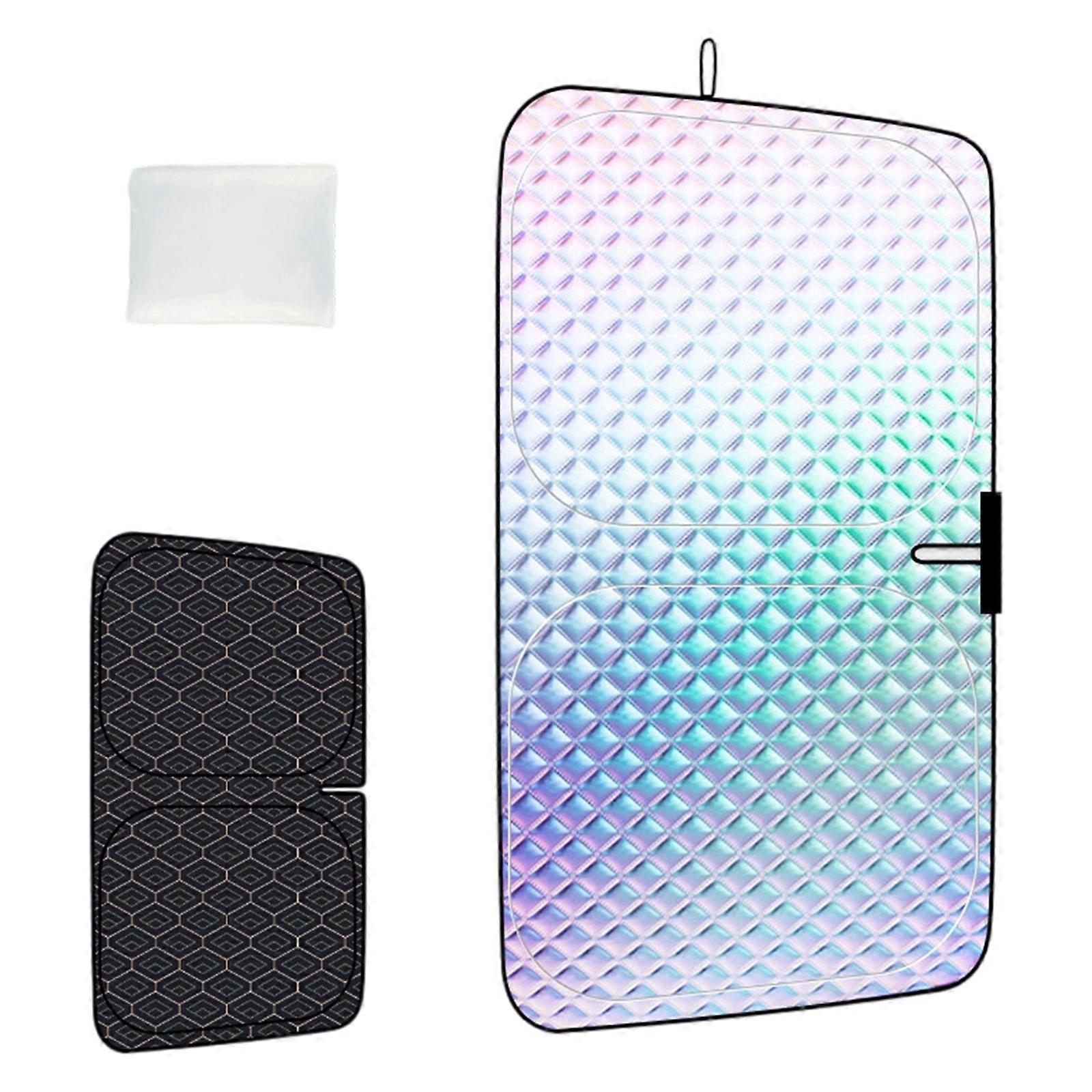 Advanced Sunshade Suitable For Front Windshield Heat Insulation Radiation Protection Blocks Rays Protects Car Interior Multicolor