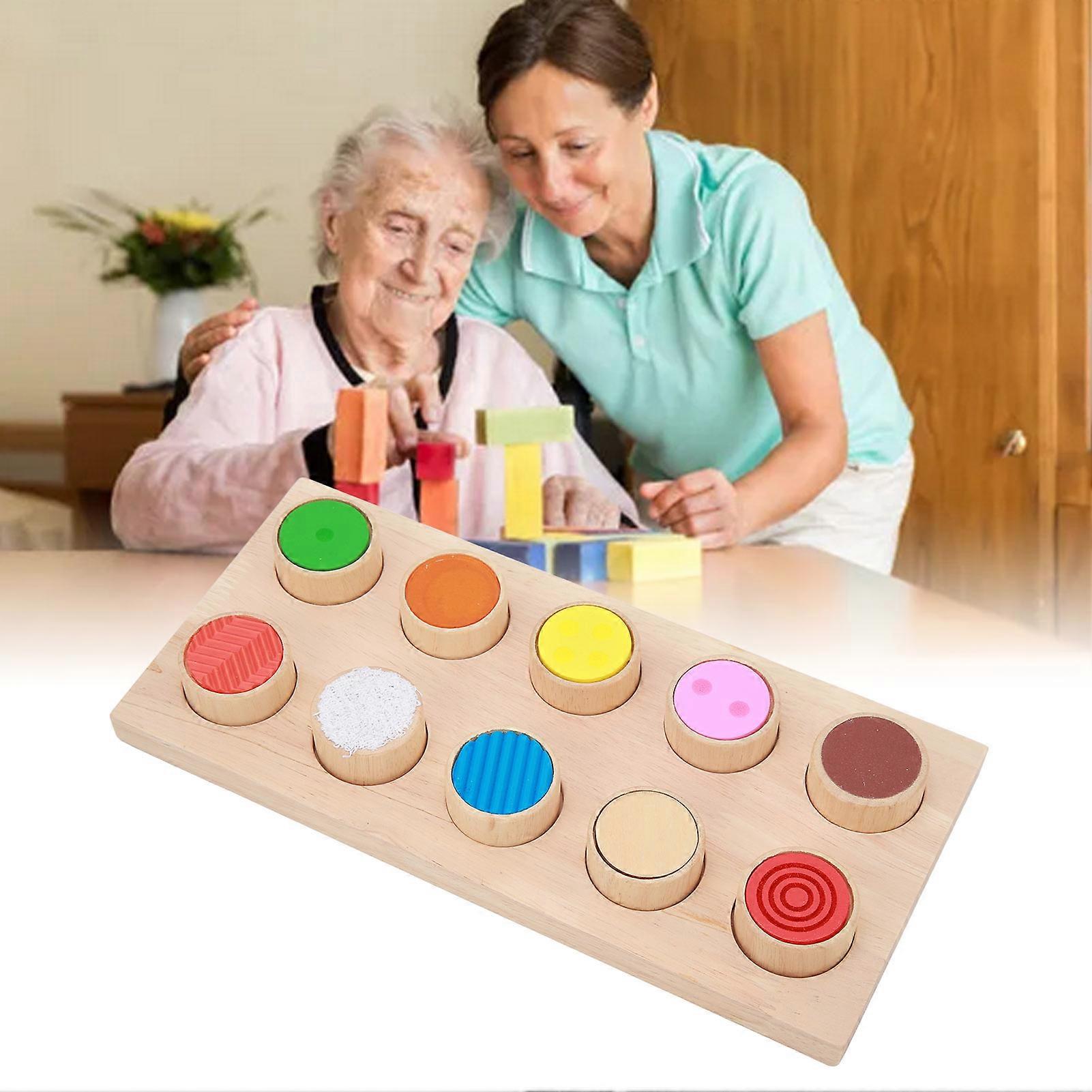 Wooden Memory Matching Game Color Recognition Improve Coordination Senile Dementia Memory Game Board 
