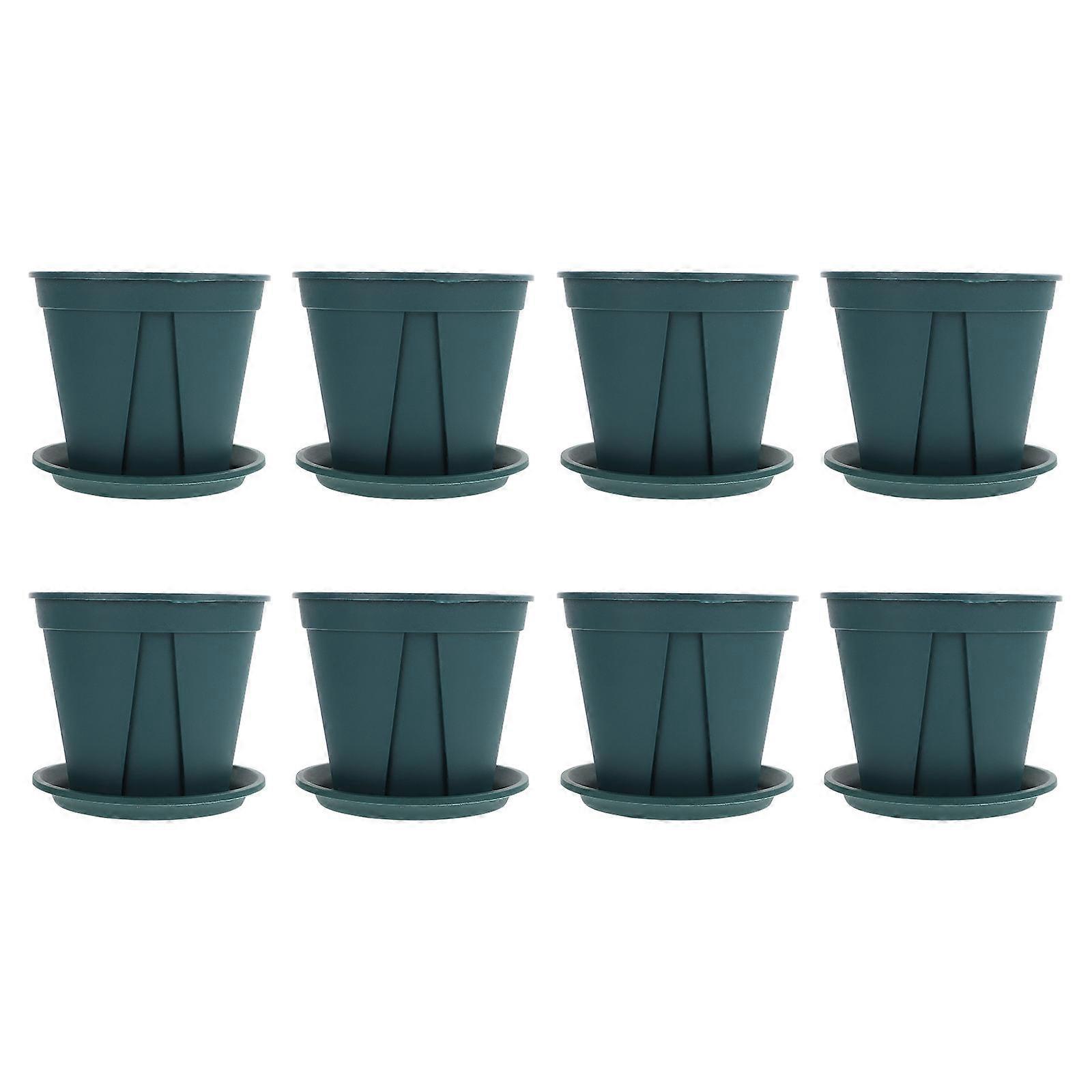 Mini Planter Pots Gardeners Use Plastic Planter Pot With Drainage For Terrace 8 Sets