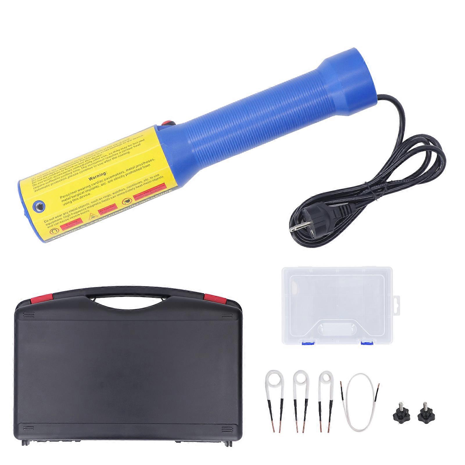 1500W Electromagnetic Induction Heater Kit 3mm Brass Core Handheld Flameless Rusty Screw Nut Removal Tool with LED EU Plug 220V 8A
