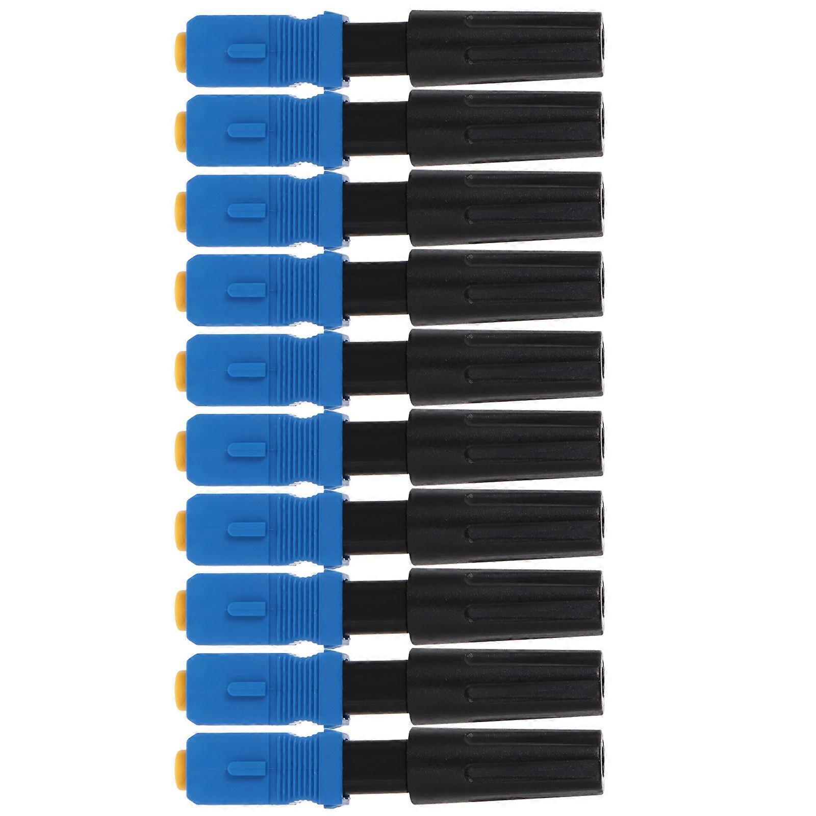 Fiber Quick Connector For Installers Rectangular Low Insertion Loss Blue 5.5X1CM Loss 10Pcs