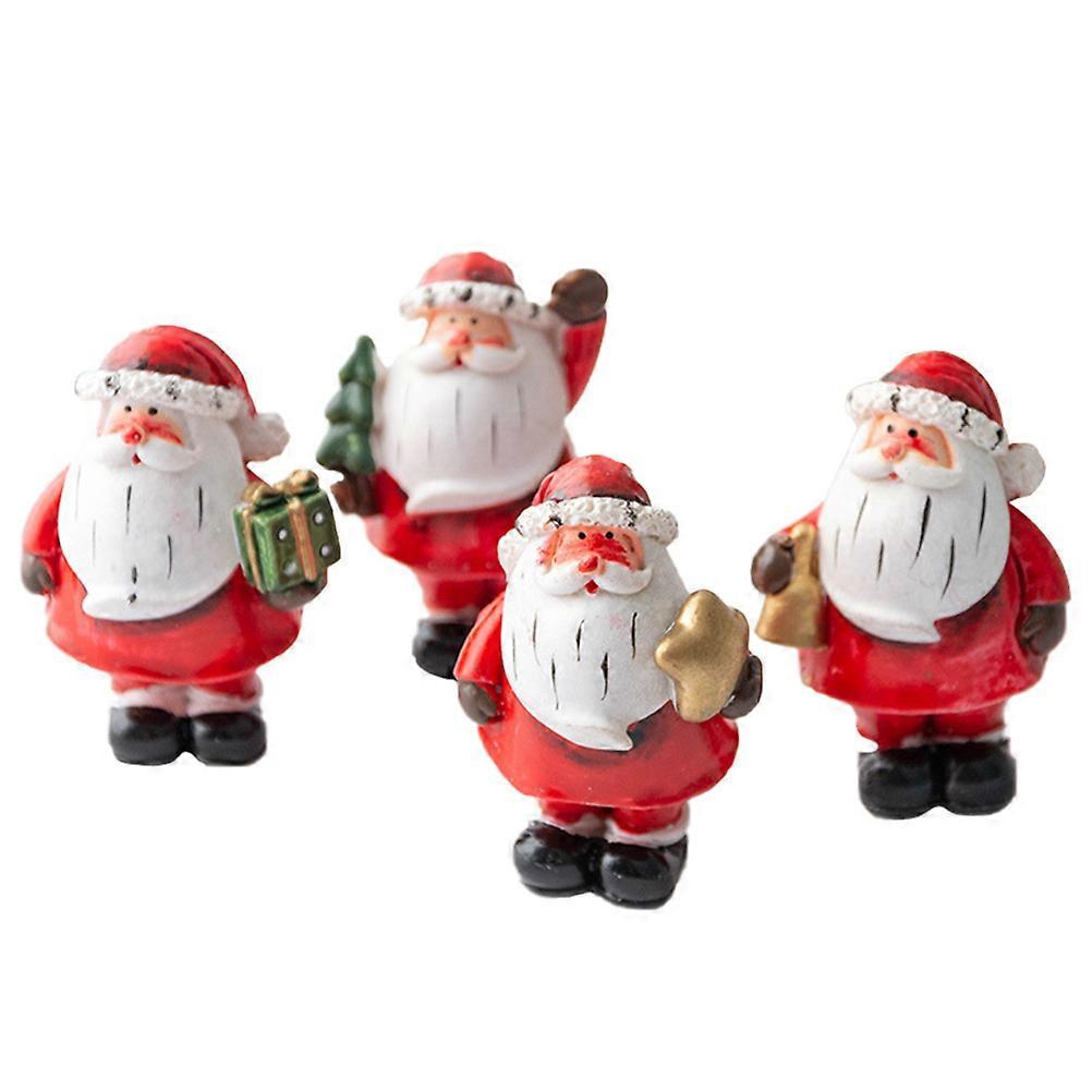 Cute Desktop Ornaments Resin Santa Claus Snowman Adornments Xmas Multi-Colored 6x4cm Decoration