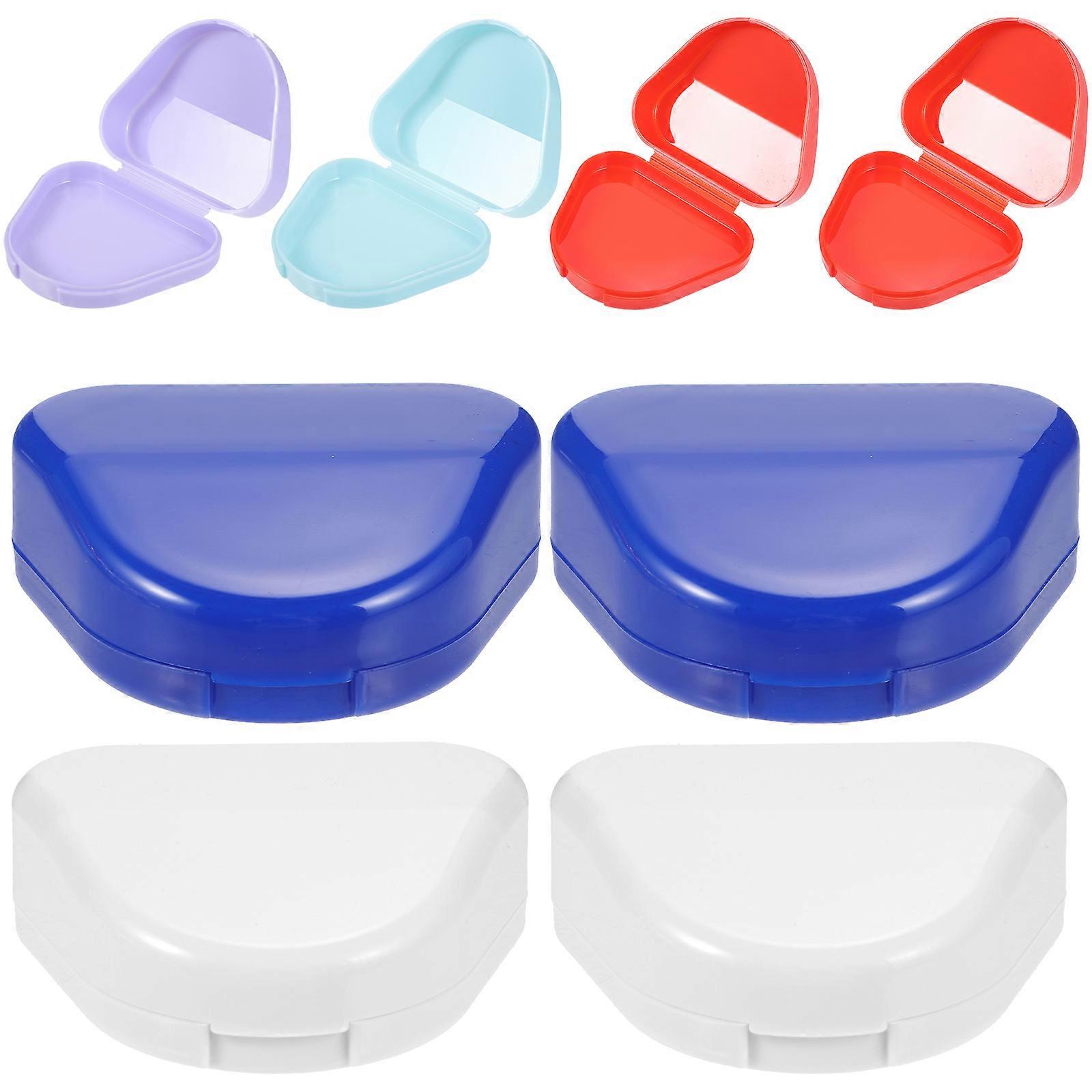 Convenient Denture Container Hygienic Storage Small Triangle Plastic 2.8×2.4×1in 8Pcs