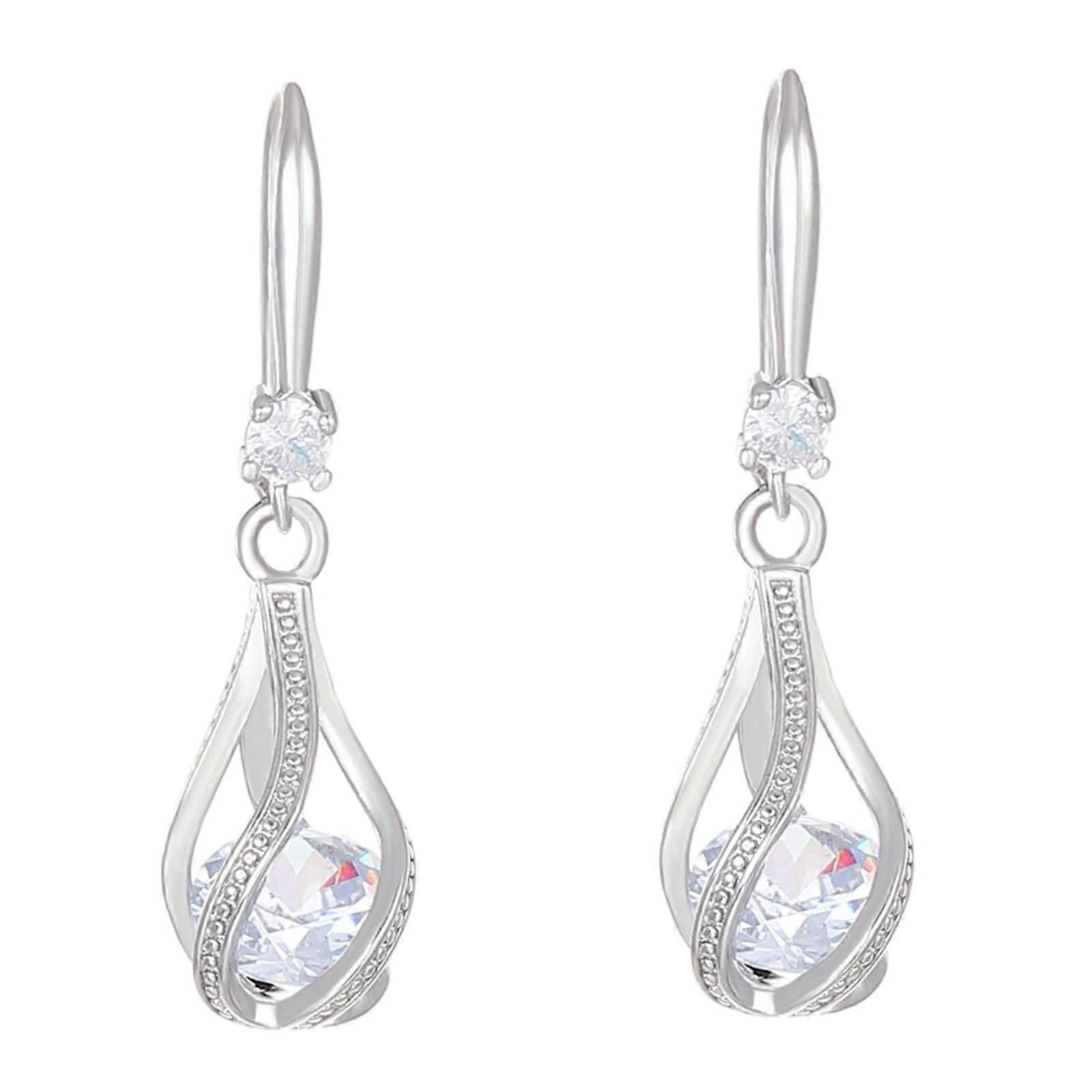 Elegant Teardrop Earrings With Date Detail, Brass Textured Finish, White Dangle Jewelry For Casual And Formal Occasions