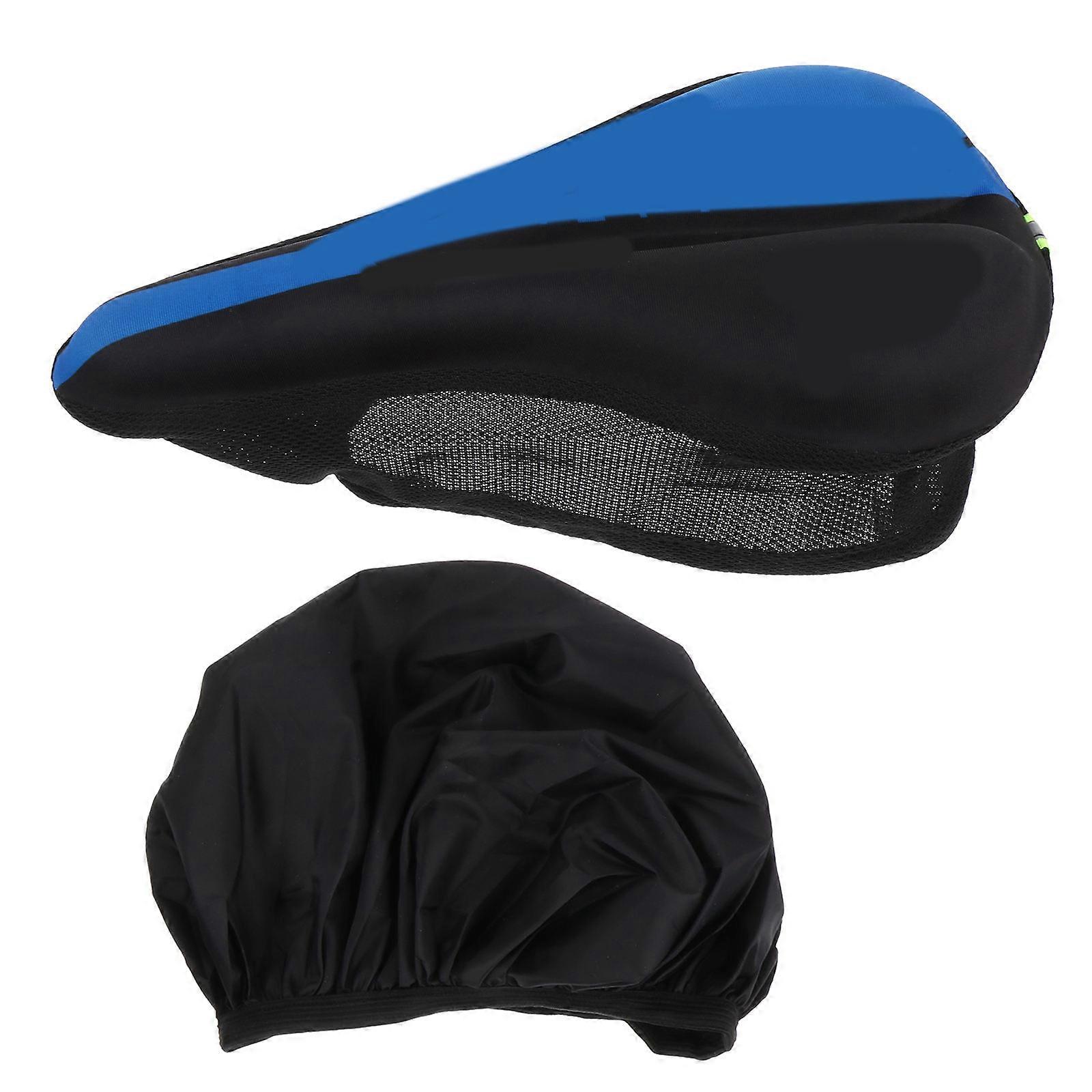 Breathable Elastic Bike Saddle Cover with Shock Absorption Cushion for Mountain and Road Bikes – Durable Gel Padding for Comfortable Cycling Seat,