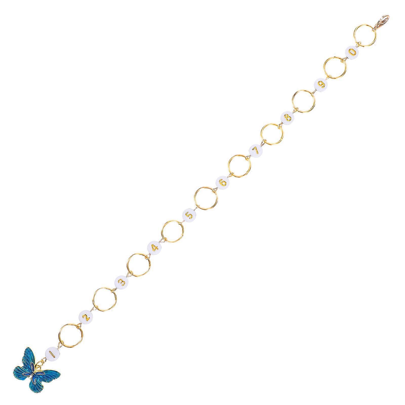Butterfly Pendant Row Counter Chain Durable Alloy Stitch Marker for Needlework Projects Assorted Color
