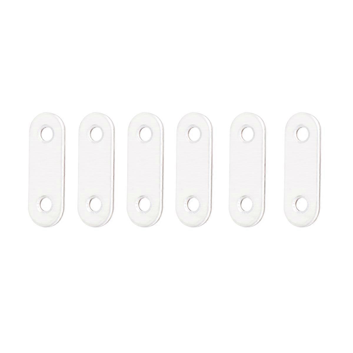 20pcs 47mm פלדת אל-חלד סד פלדה ישר סוגר מתכת ישר פלדה סד ישר (כסף)