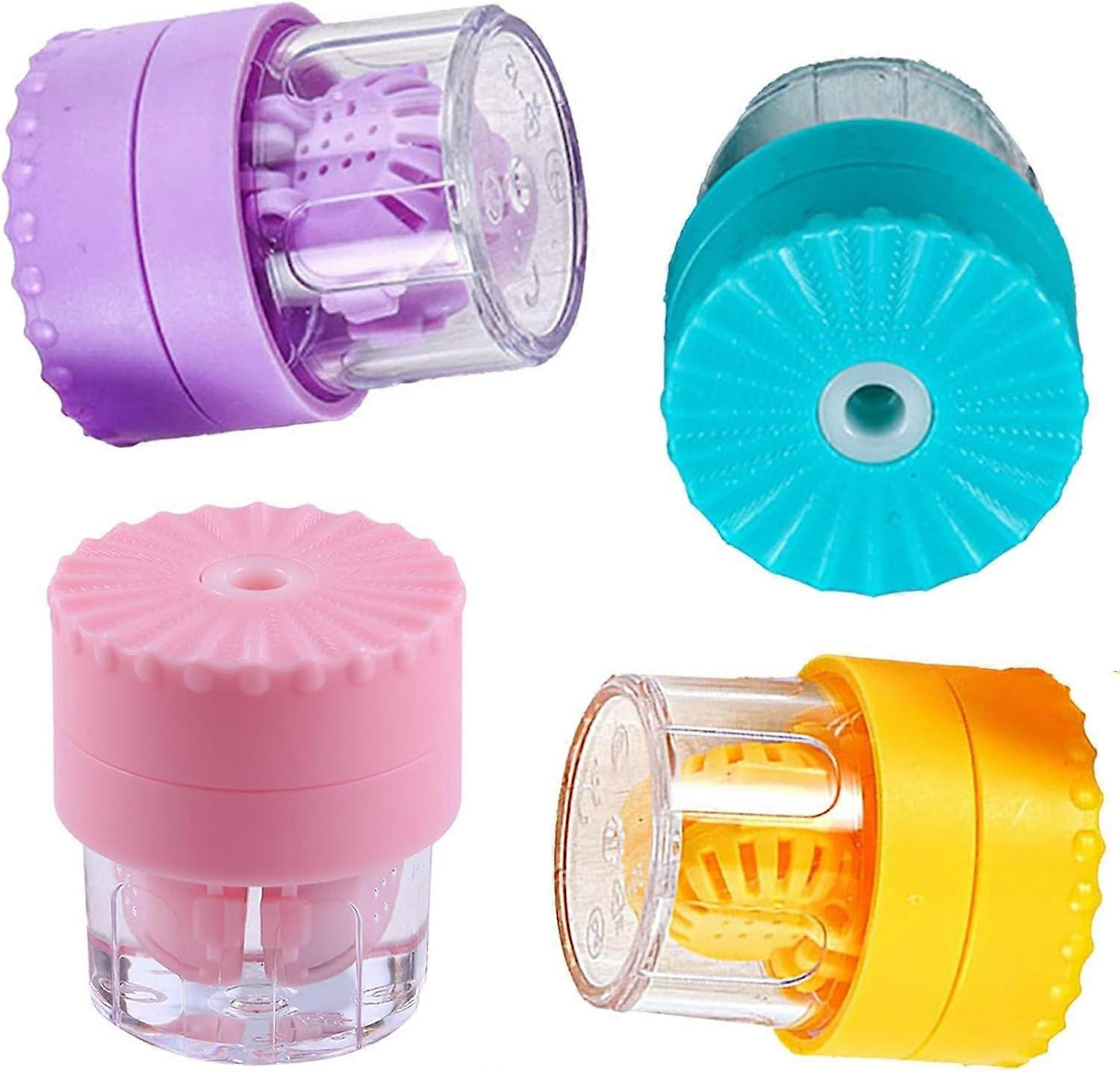 4Pc Manually Contact Lens Cleaning Machine,Plastic Lens Cleaner Case
