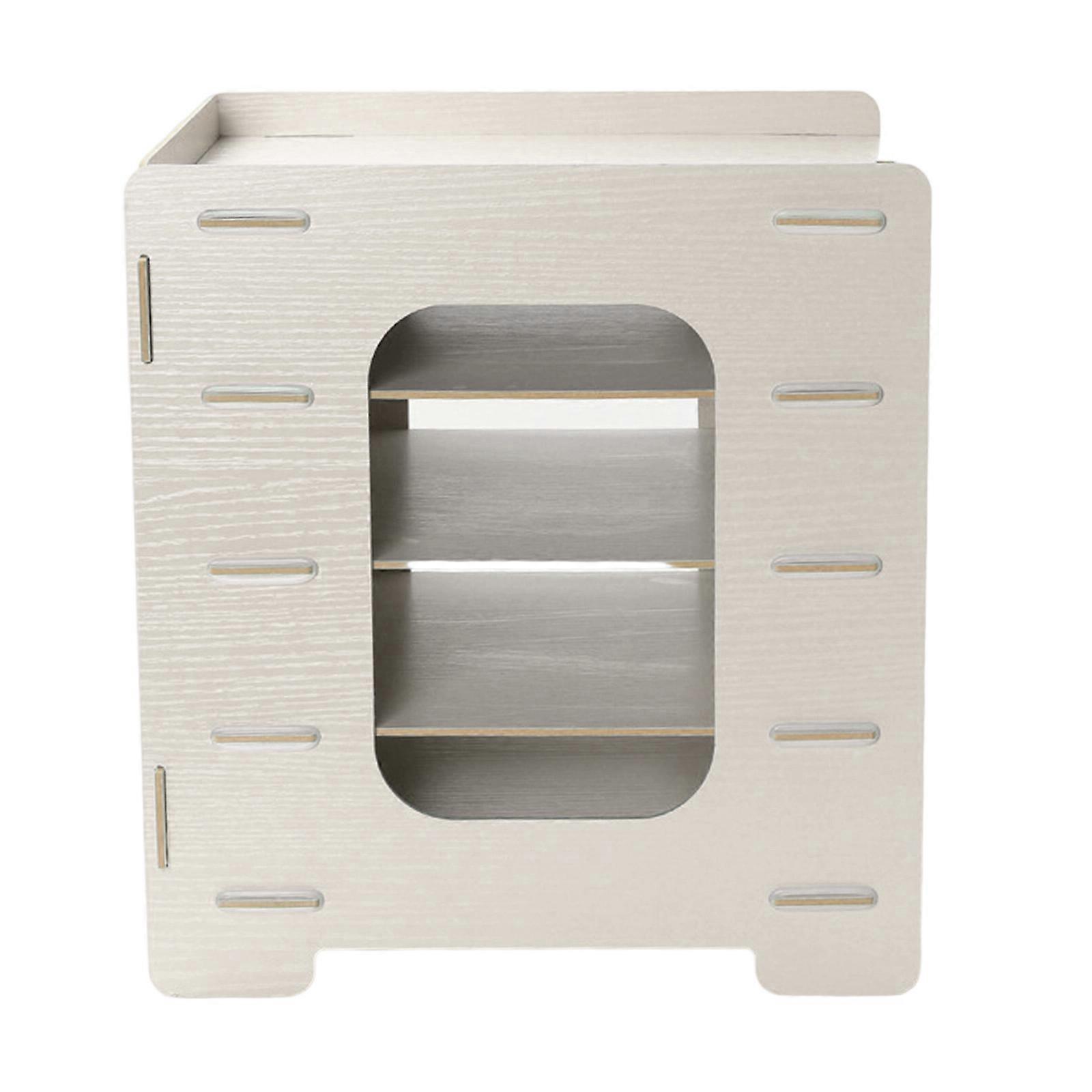 Wood Desk File Organiser 5 Tiers Document Tray File Storage Container For Documents Paper Books School Office Supplies  White