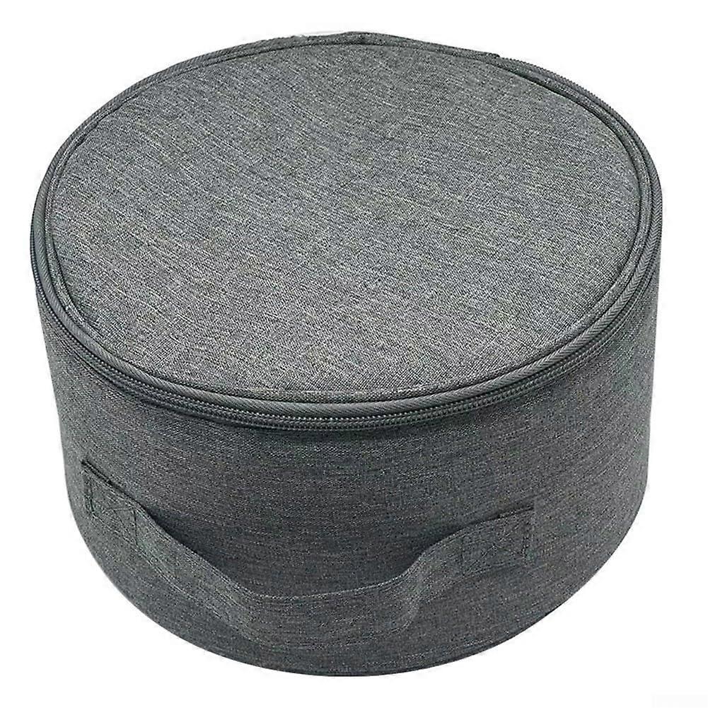 Foldable fan storage bag with large capacity, for outdoor use and travel (gray)