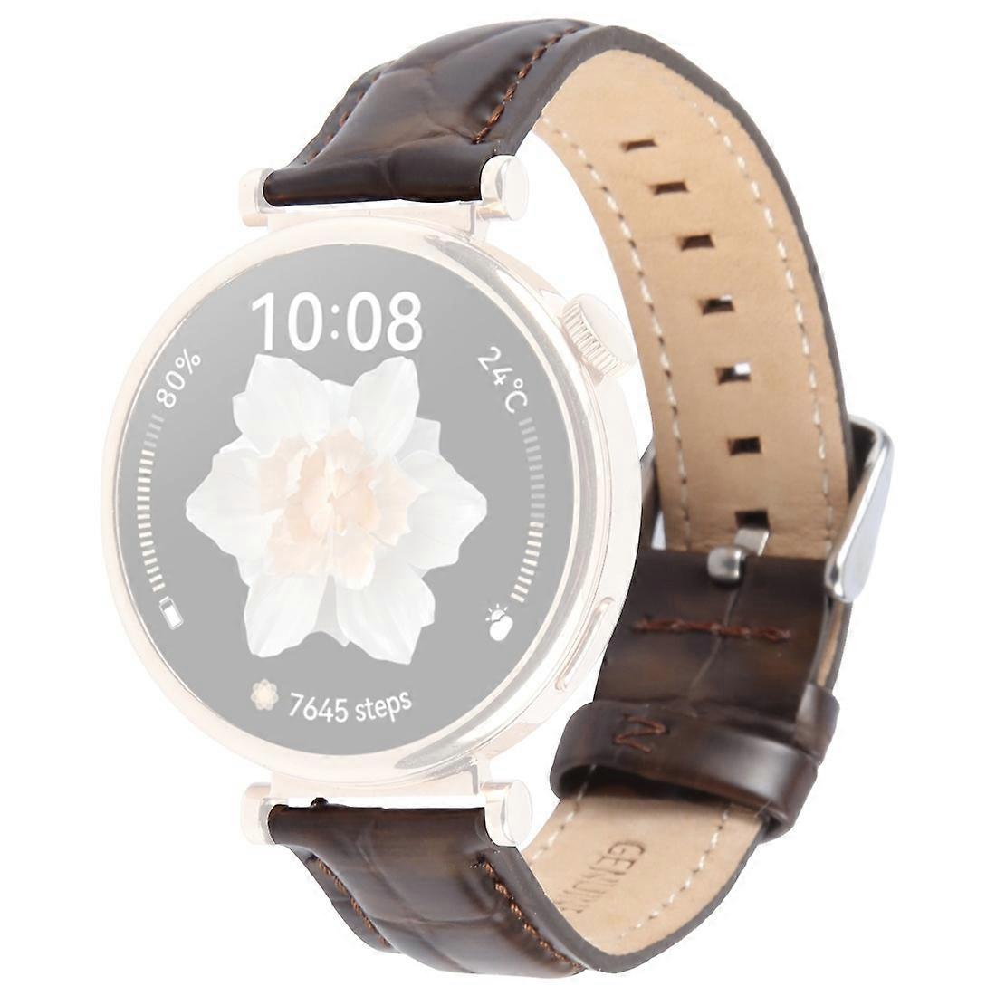 For Garmin Lily 2 Active Lily 2 Wrist Strap 14mm Top Layer Cowhide Leather Watch Band