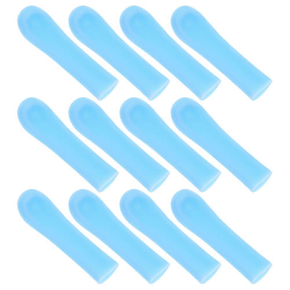 Soft Silicone Ear Cleaner Sleeves for Reusable Earwax Removal Tools Blue Portable and Easy to Clean 12pcs