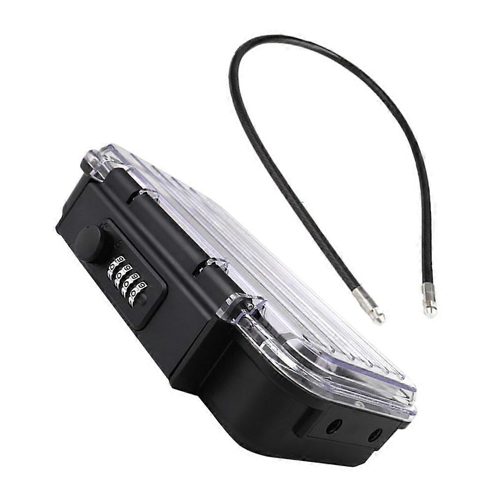 Lockable Money Box Multi-Functional Cash Storage Travel Security Box Black Color 23.80X14.10X5.80CM Adjustable Password Mechanism 1Pcs