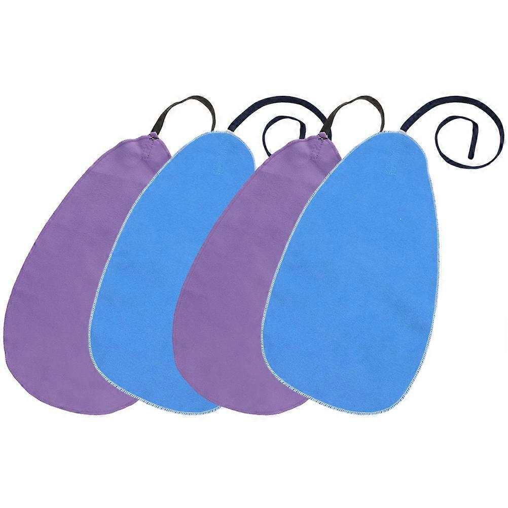 Clarinet Inside Tube Cleaner Clarinet Flute Suede Cleaning Cloth Cleaning Buttons Assorted Color 31.5x15cm 4Pcs