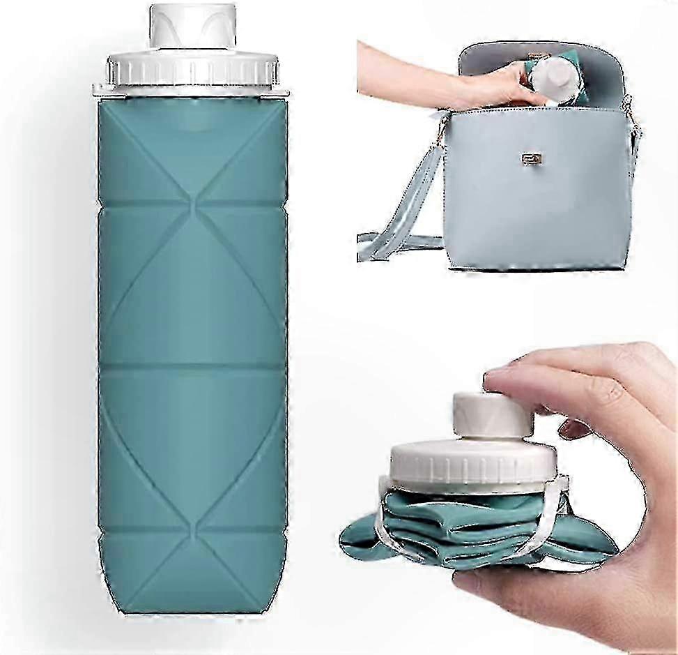 Collapsible Silicone Water Bottles, BPA-Free, Leak-Proof, Reusable, 2-Pack, Travel-Friendly Hydration Solution