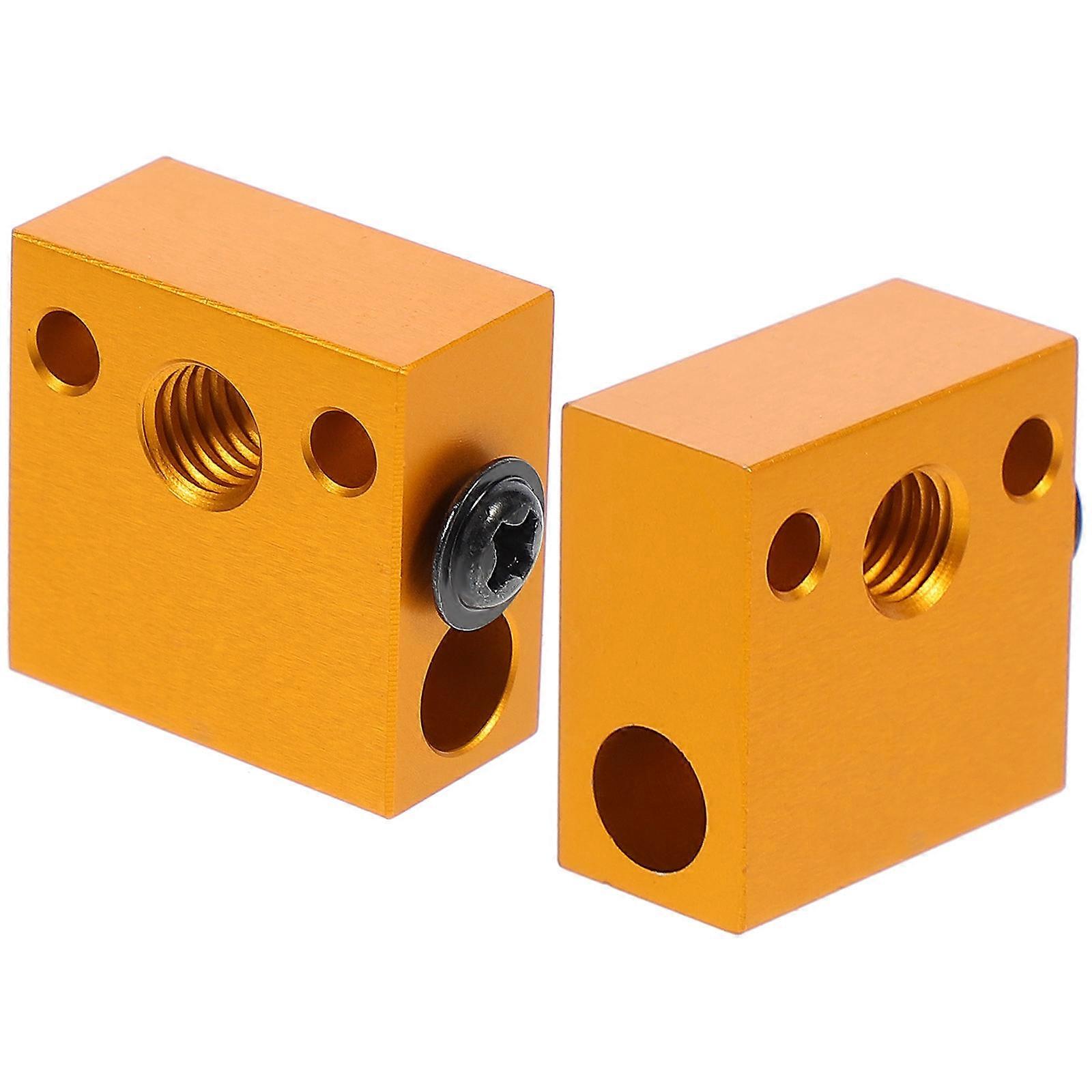 Heater Block For Extruder 2Pack Industrial Grade Aluminum Component For 3D Printer Parts Easy Replacement With Professional Design