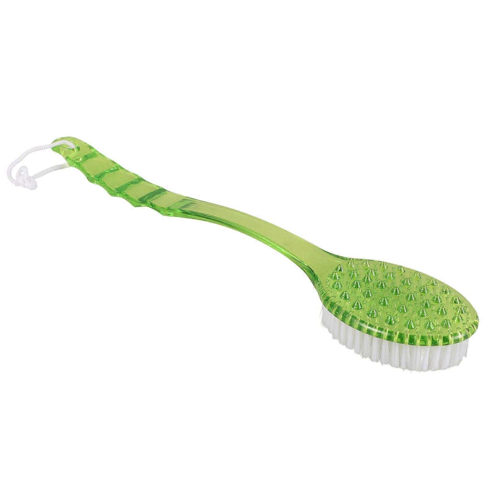 Long Handle Bath Brush for Home Use with Soft Bristles and Durable Material Green