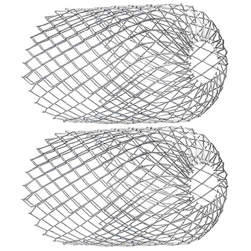 Aluminum Alloy Filter Catcher for Home Use Easy to Clean Retractable Design 2Pcs Silver