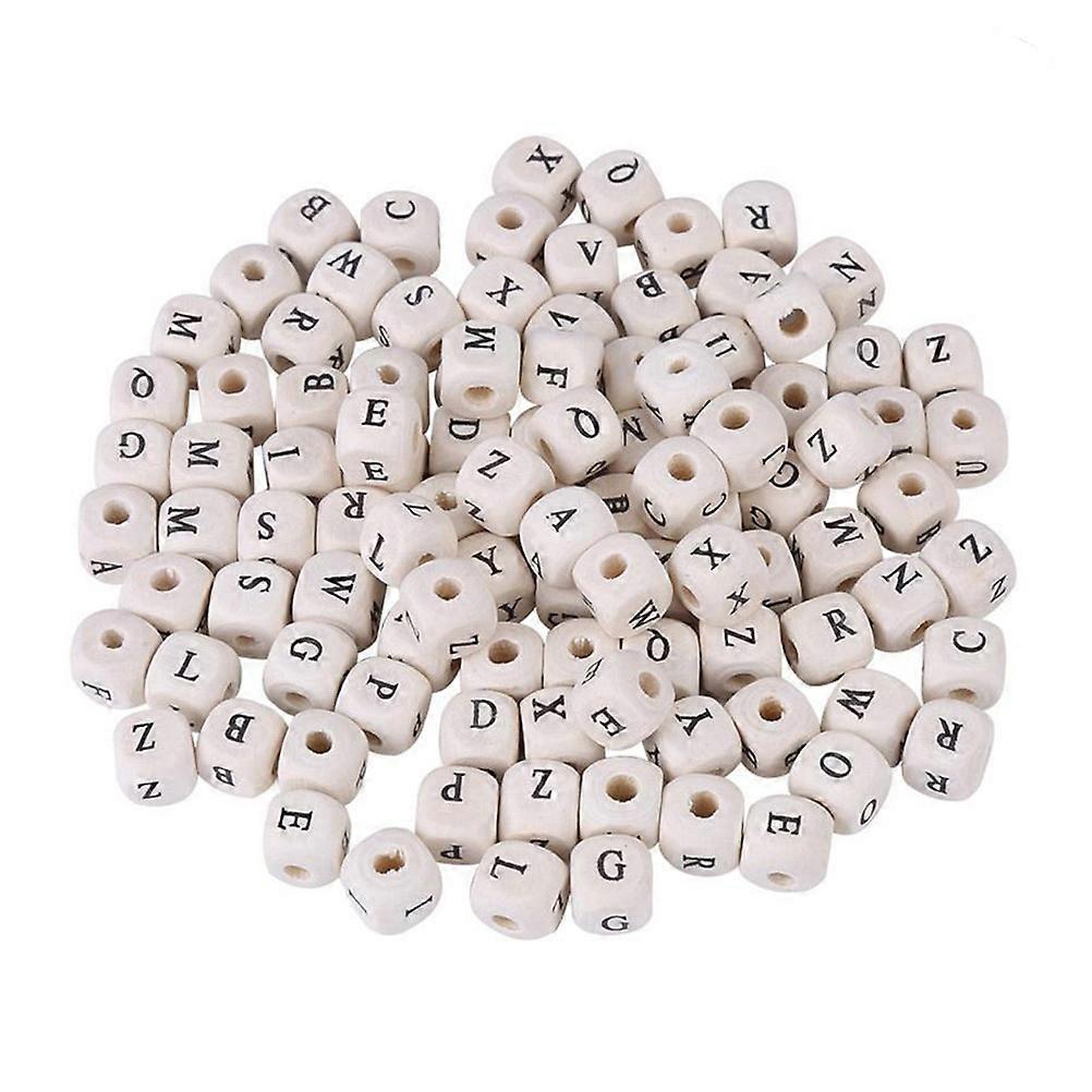Craft Projects With 100Pcs Wooden Letter Beads Perfect For Jewelry Making DIY Bracelets Accessories In A Charming Wood Color