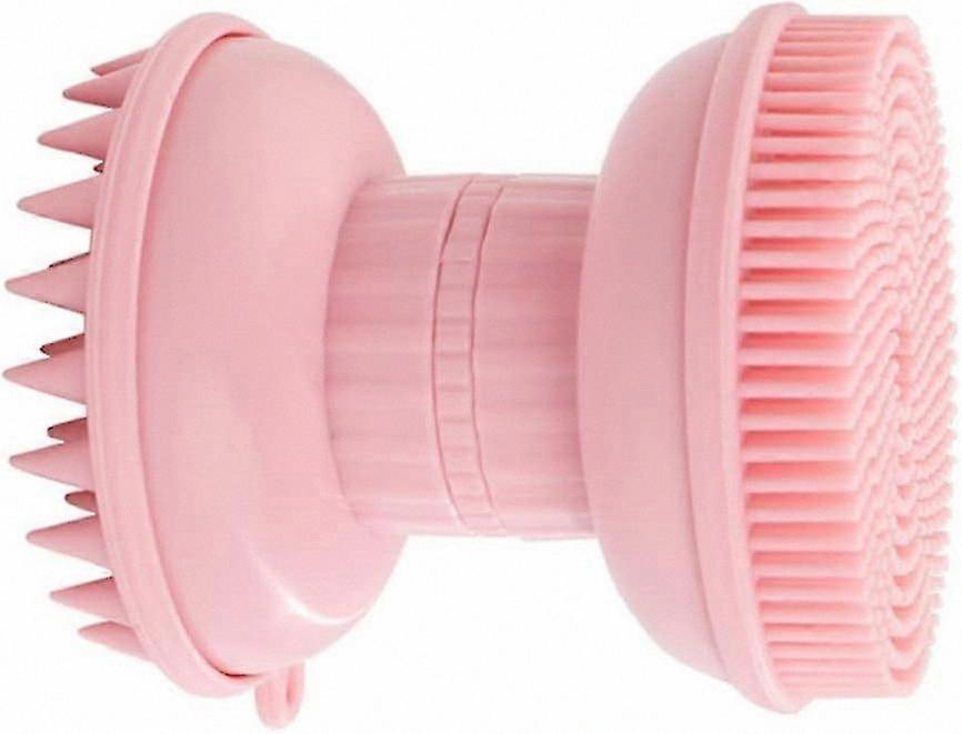 Double-Sided Silicone Shower Brush for Body and Scalp Massager Comb Soft Bath Exfoliating Tool