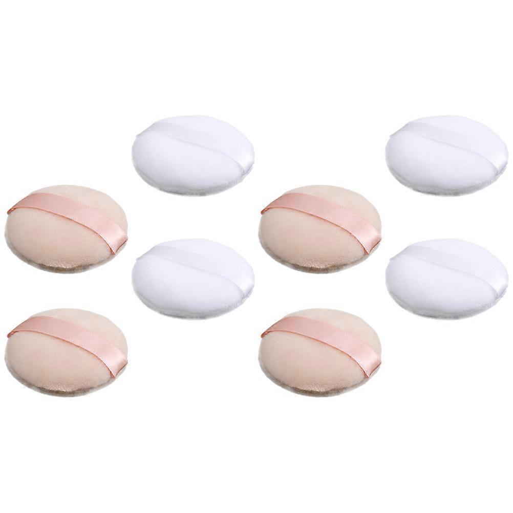 Face Makeup Puff Flocking For Women Makeup Use Compact Size Assorted Color 8Pcs