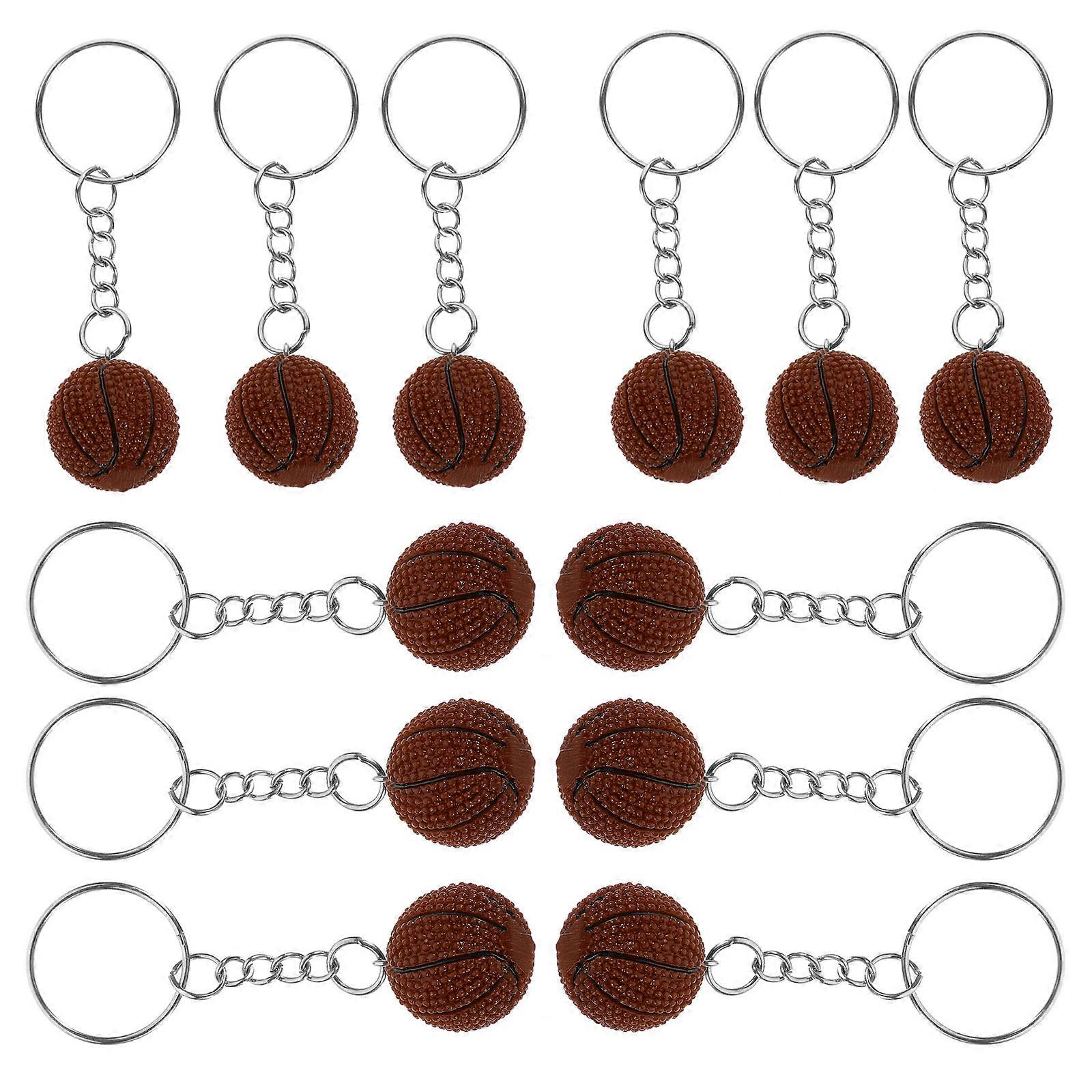 Basketball keychain Made of Resin in Coffee Color for Decoration 2 5cm
