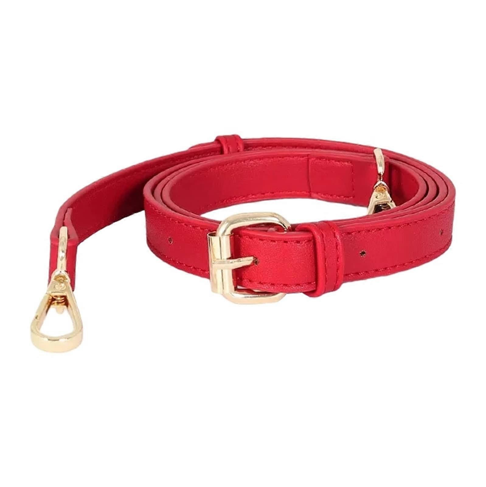 Replacement shoulder strap, leather, narrow, crossbody bag strap (Gold Buckle)