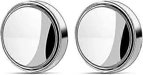 Miroir d’angle mort de voiture, 2 PCS HD Class Voiture Angle mort universel Étanche Sans cadre Réglable 360 Rotatif Maximiser la vue arrière Miroir de secours réfléchissant
