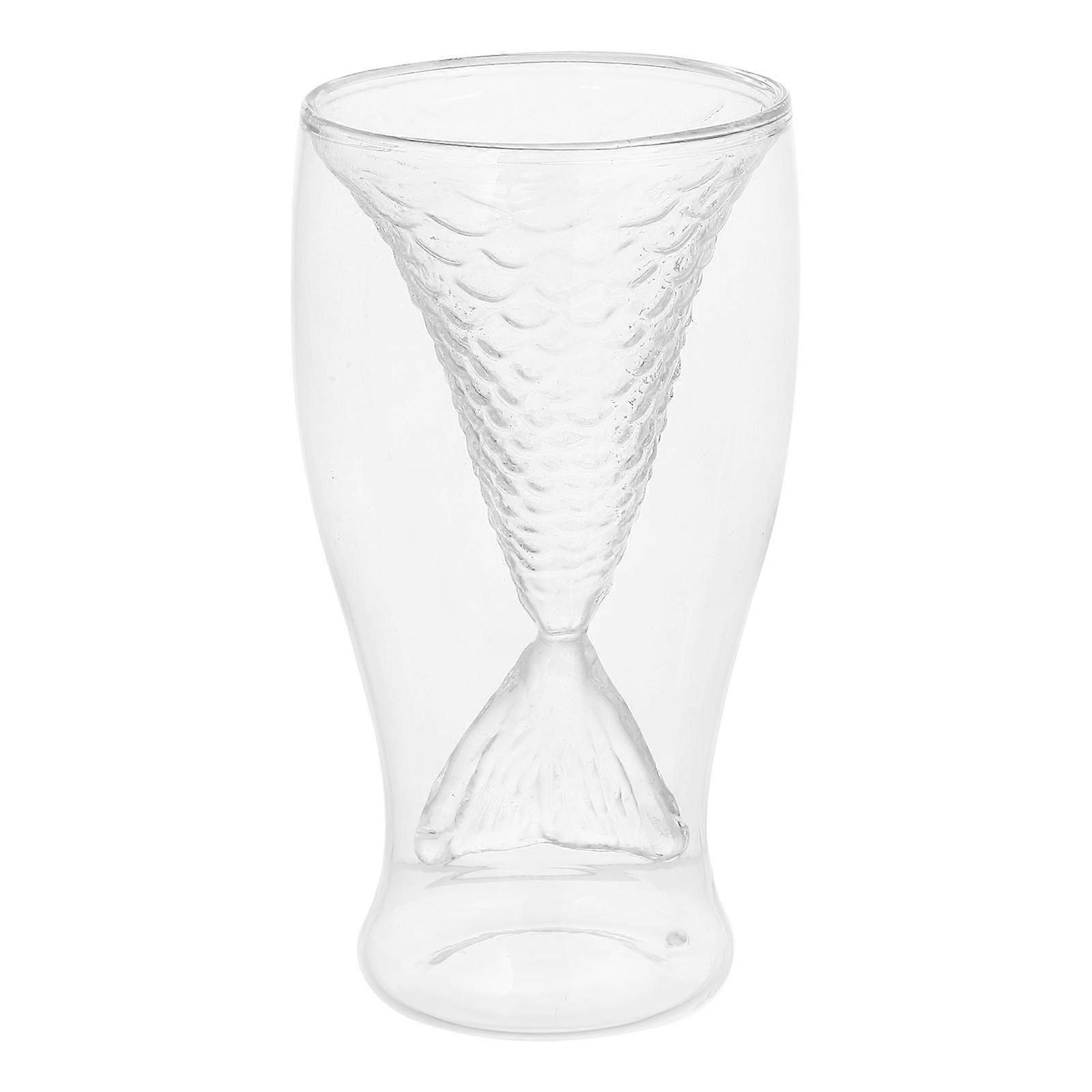 Unique Drinking Cup Mermaid Design Made Of High Borosilicate Glass For Daily Use 1Set