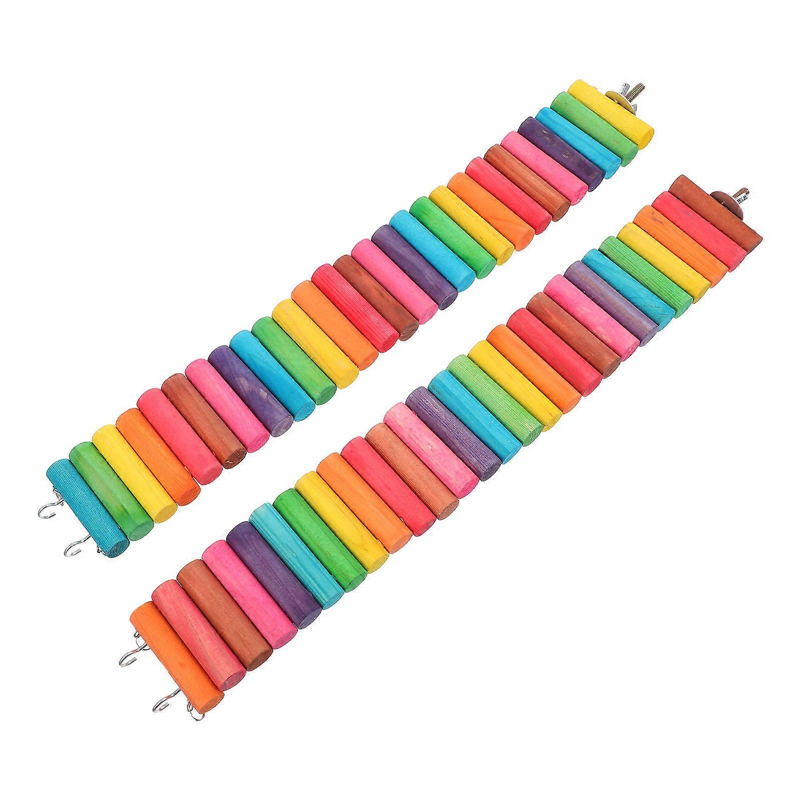 Wooden Hamster Swings Ladders Durable Bite Resistant Decorative Fun for Enriching Pet Environments